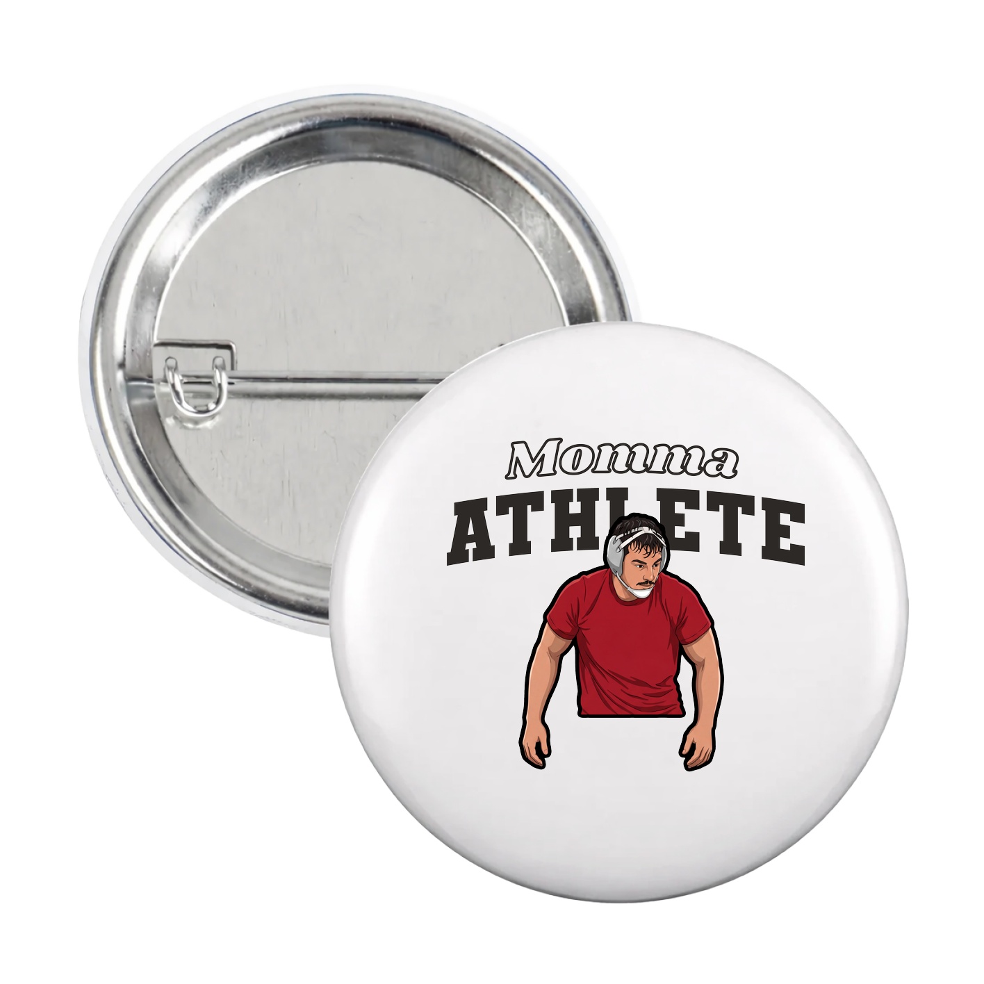 Game Day Button — Mothers Day Block in White