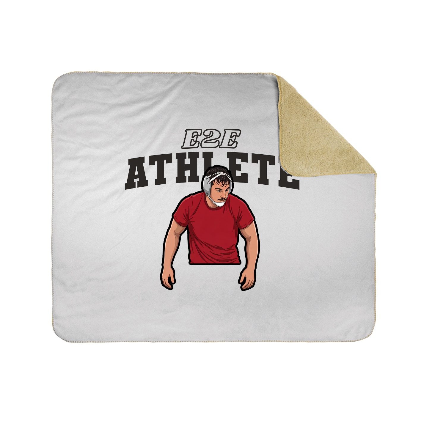 Throw Blanket — Name Arch in White
