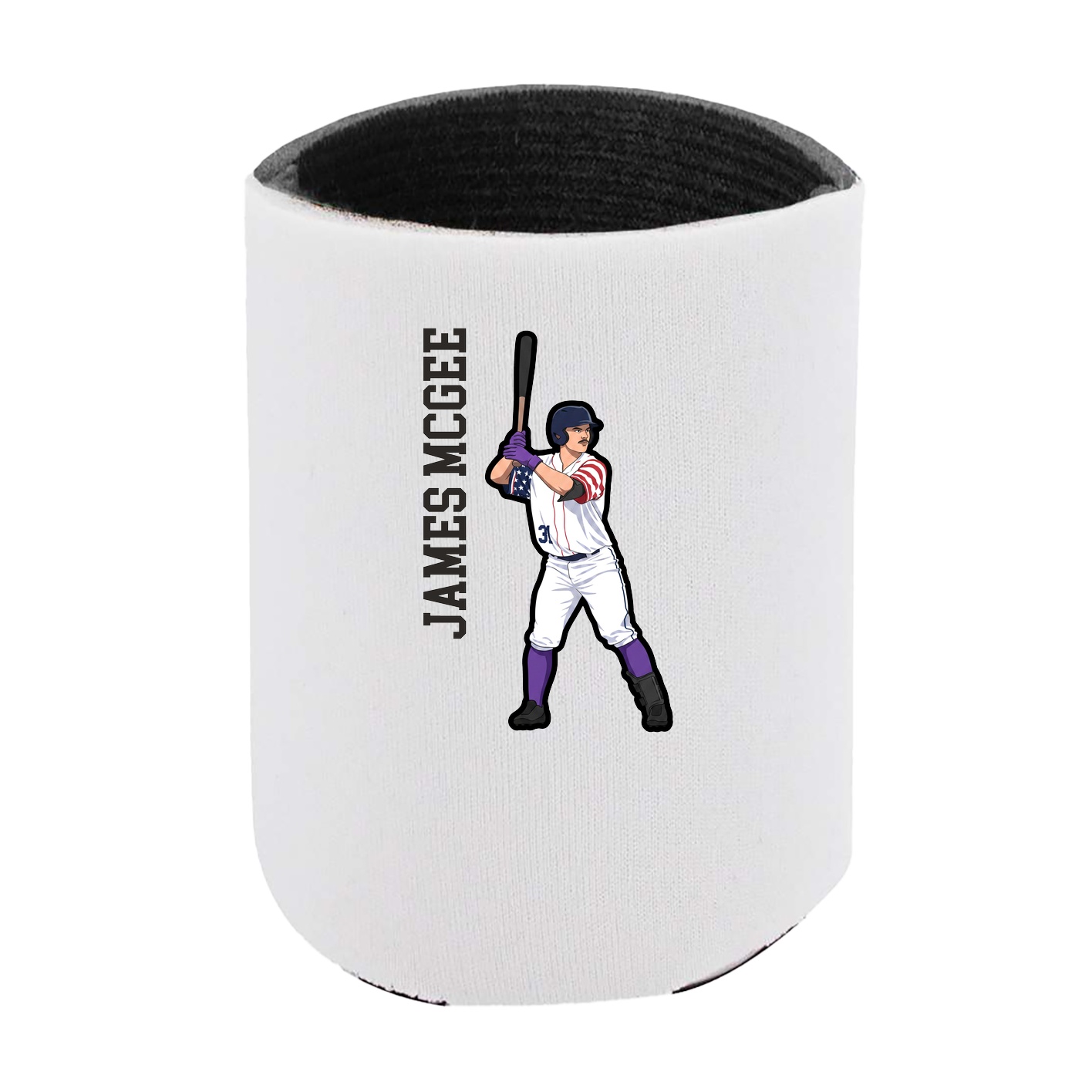 Can Holder — Name Vertical in White