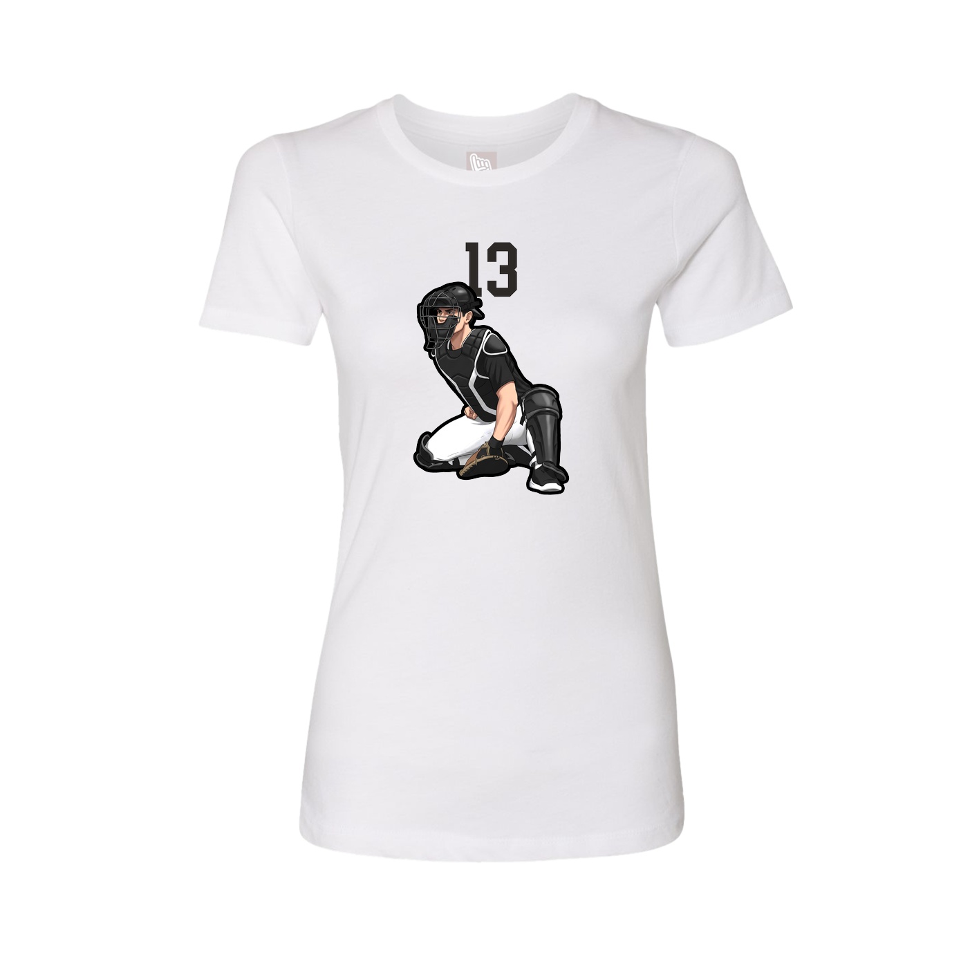 Fitted Women's Tee — Number Top in White