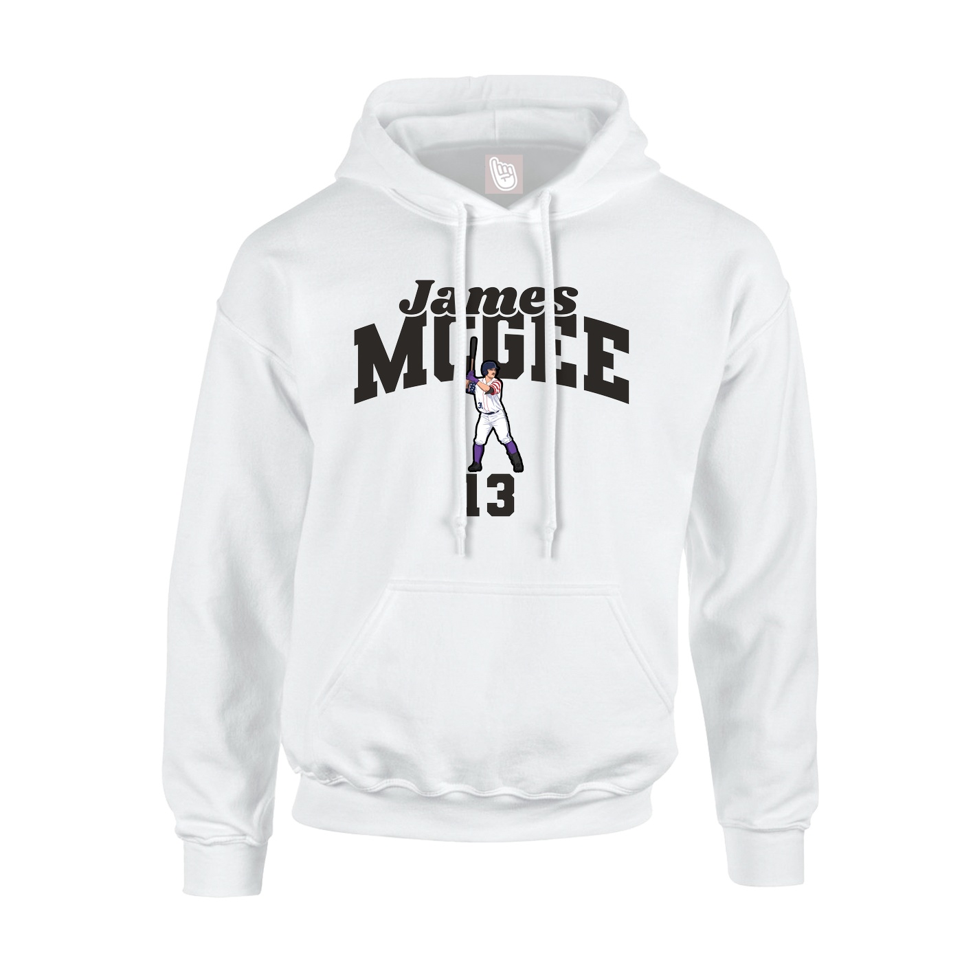 Hoodie — Signature Arch in White