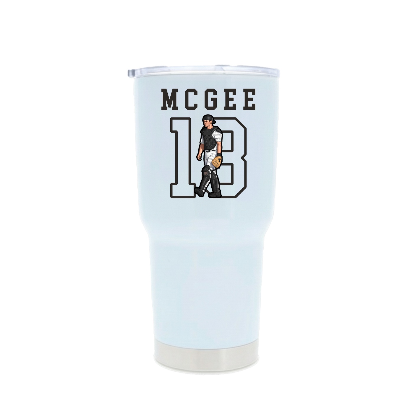 30oz Stainless Steel Tumbler — Shirsey in White