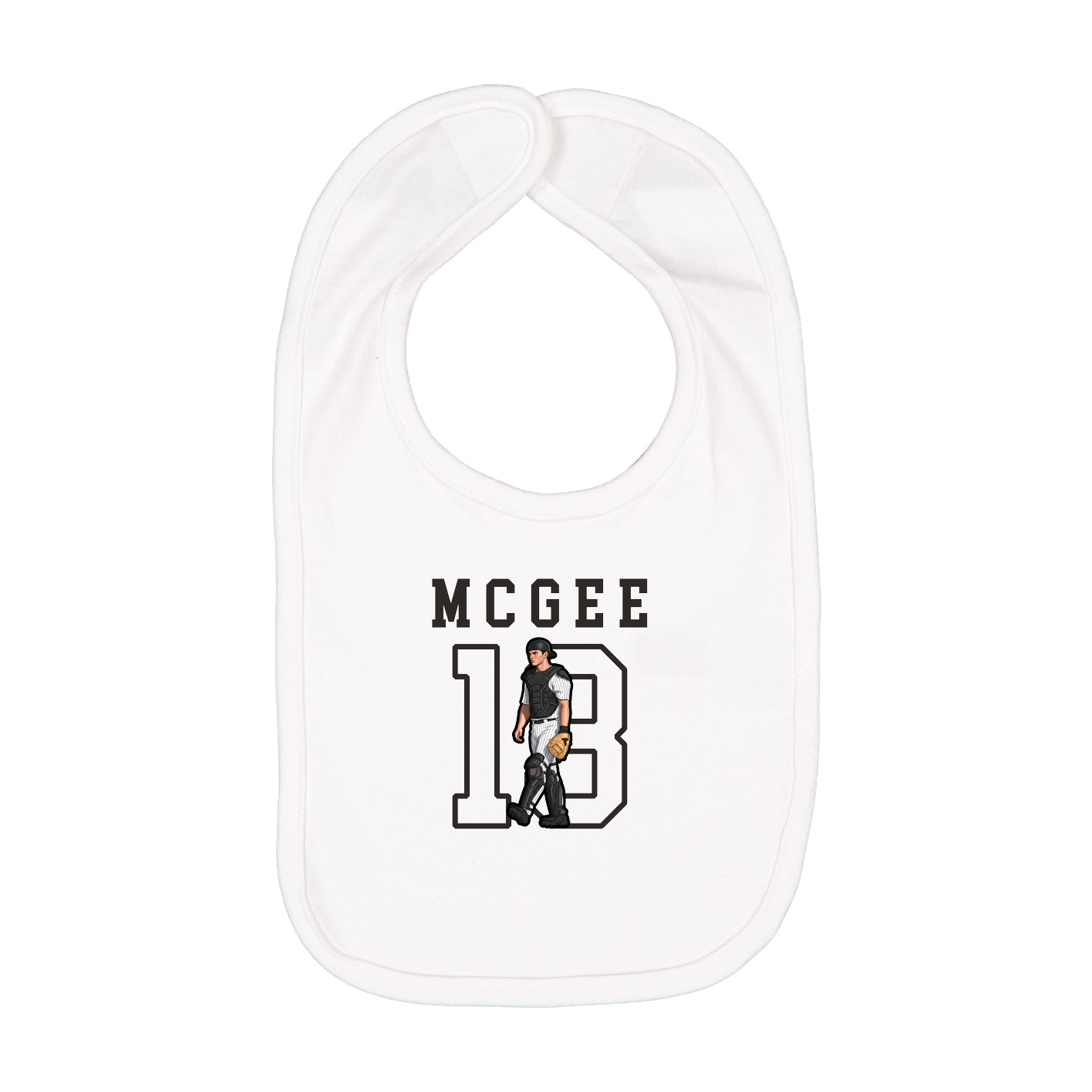 Infant Bib — Shirsey in White