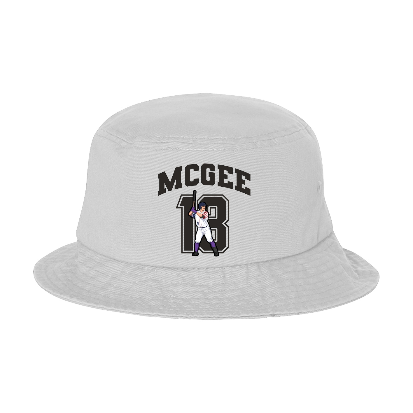 Bucket Cap — Number in White