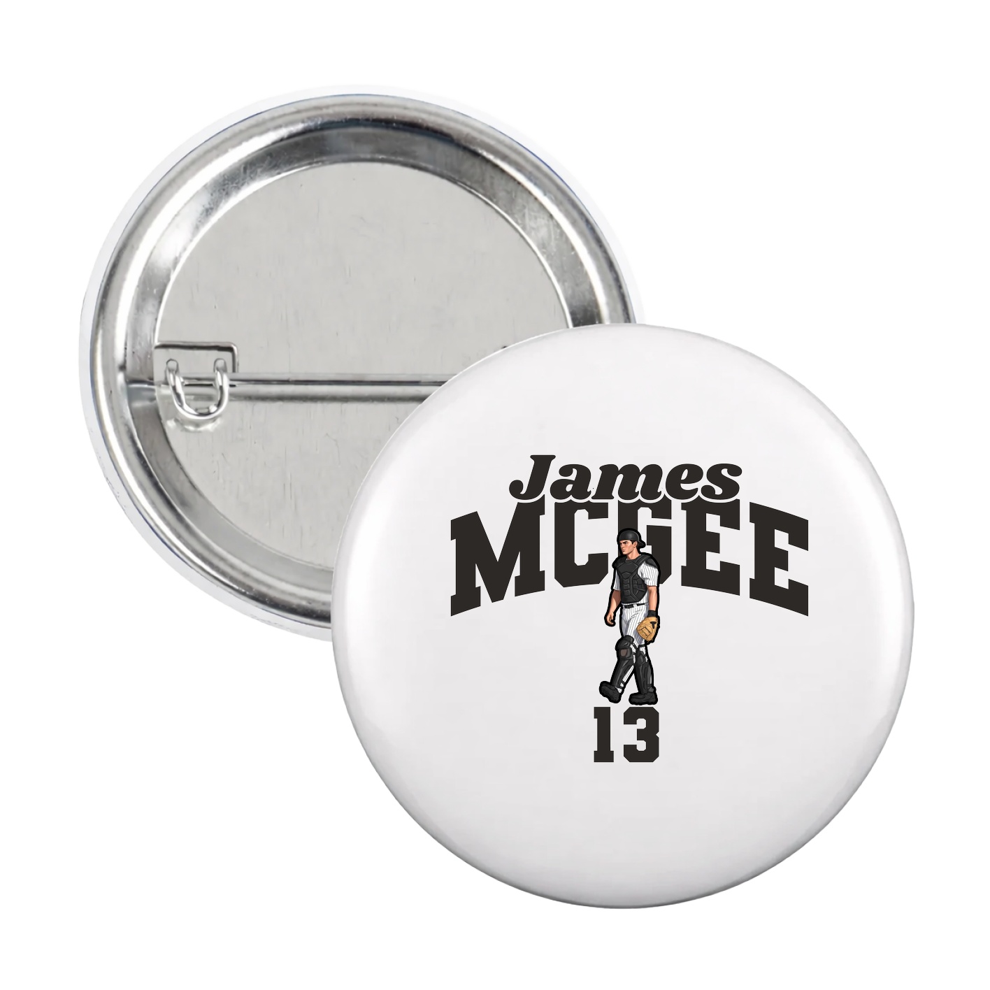 Game Day Button — Signature Arch in White