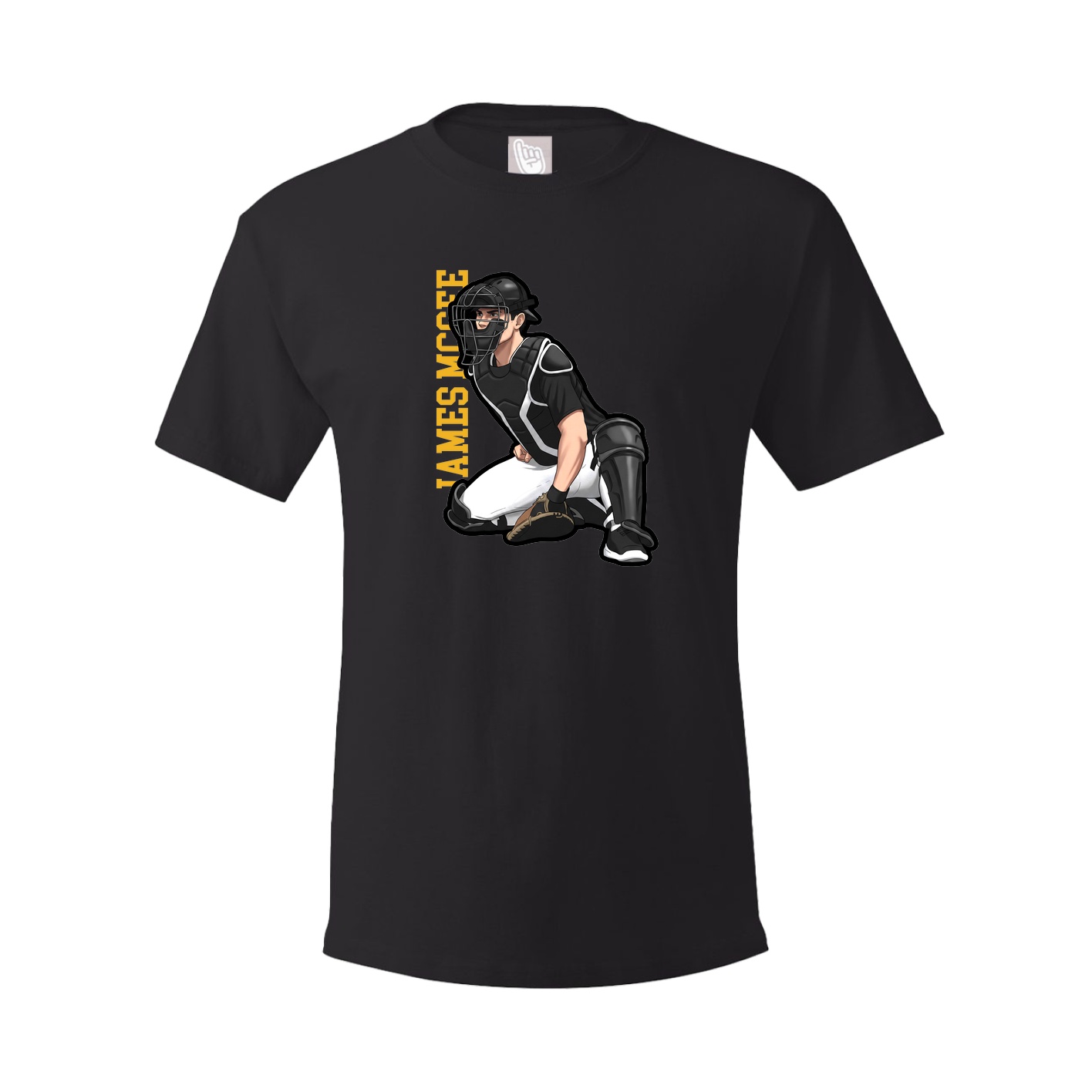 Tee — Name Vertical in Black