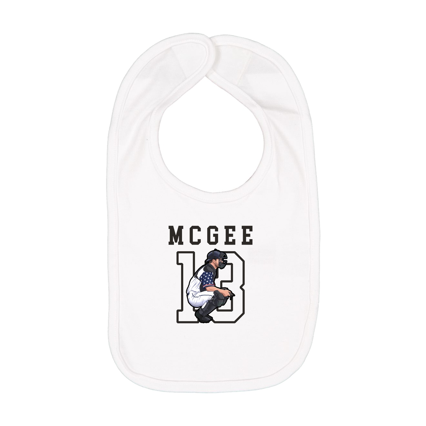 Infant Bib — Shirsey in White
