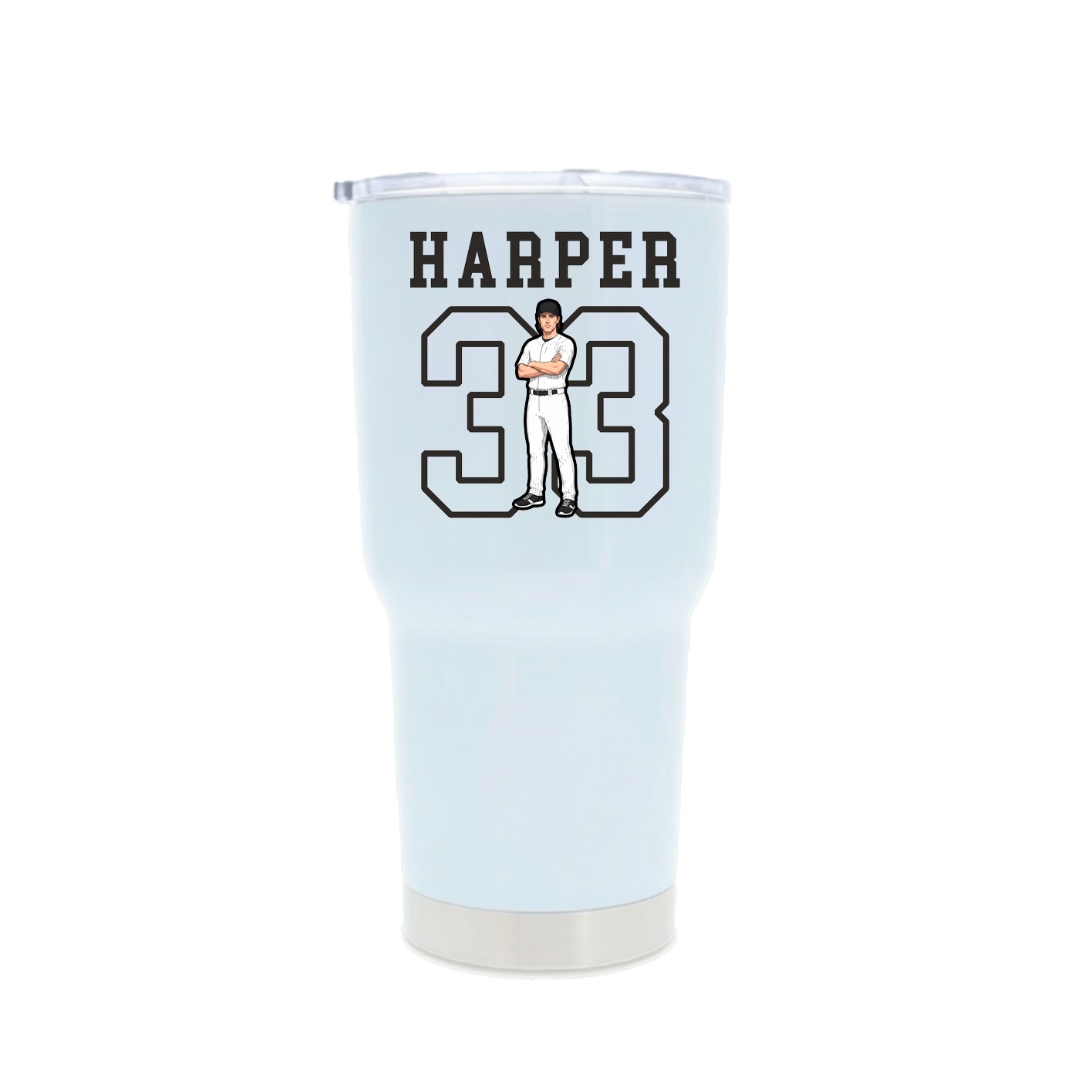 30oz Stainless Steel Tumbler — Shirsey in White