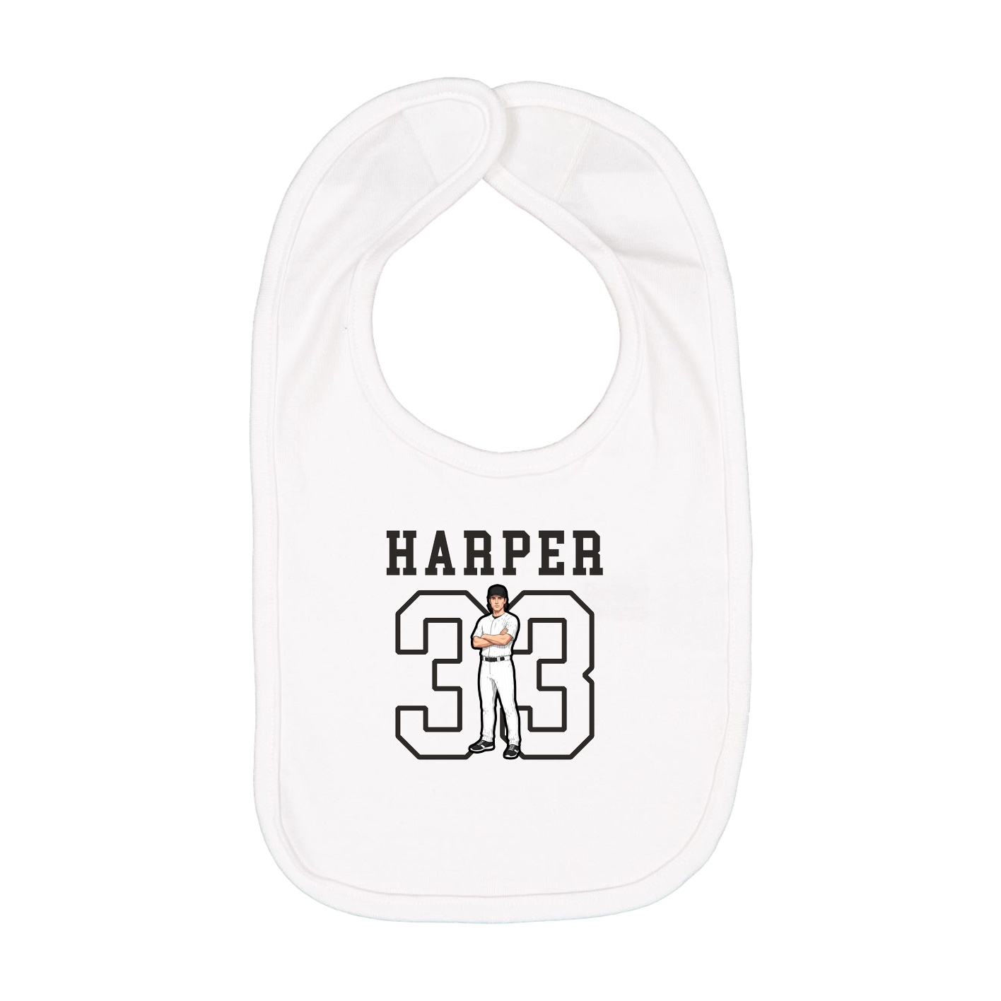 Infant Bib — Shirsey in White