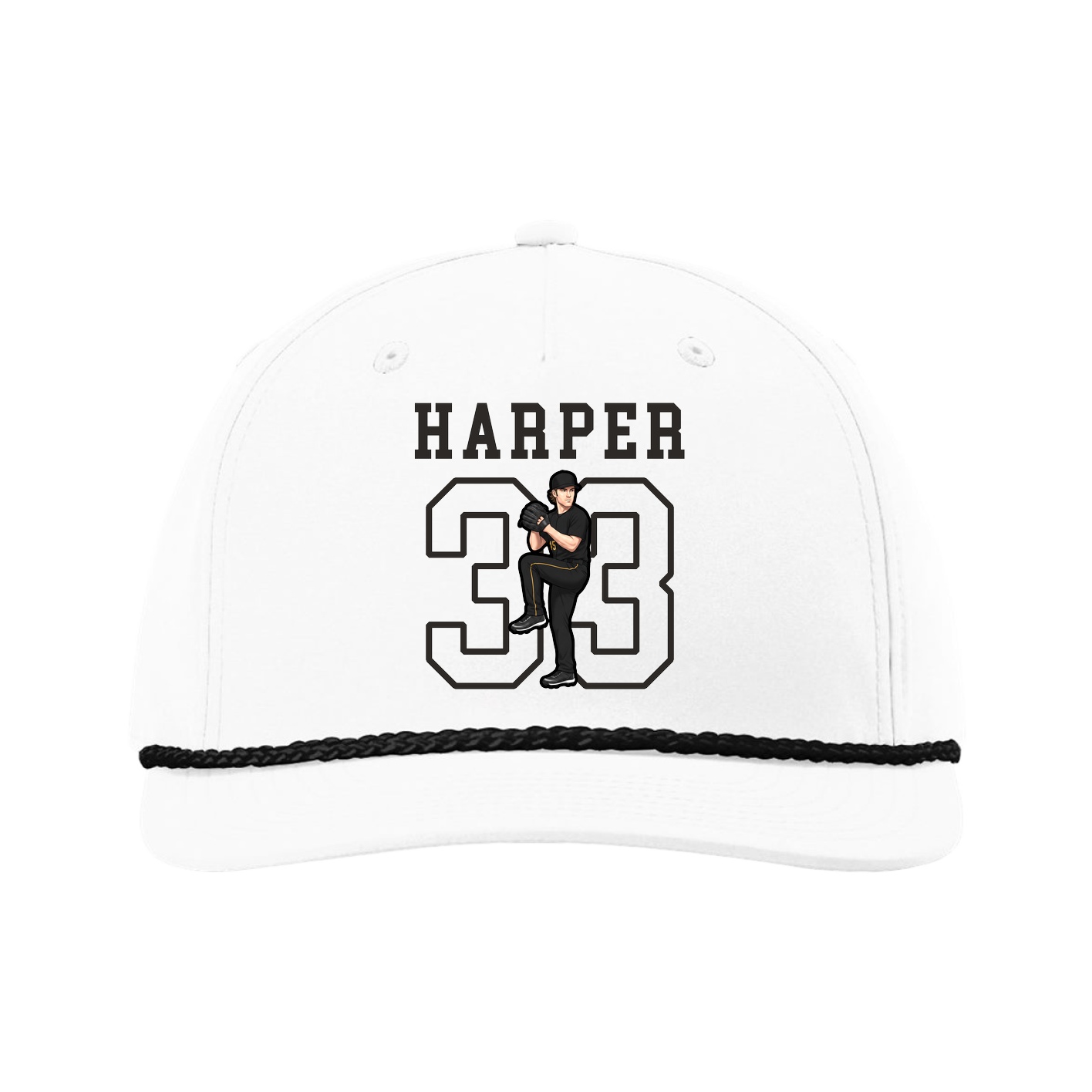 Five-Panel Classic Rope Cap — Shirsey in White