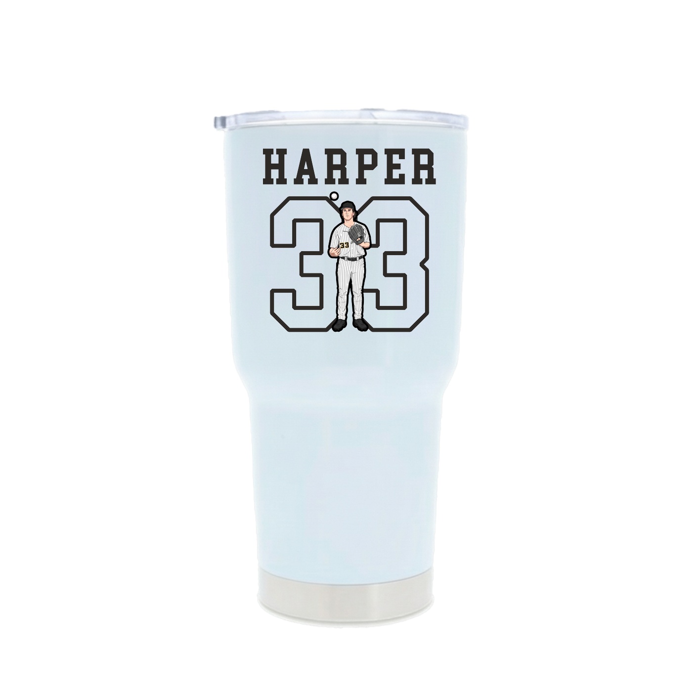 30oz Stainless Steel Tumbler — Shirsey in White