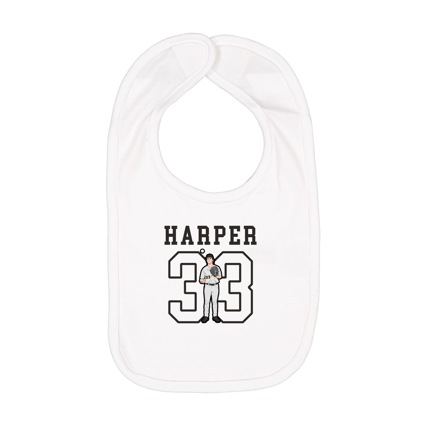 Infant Bib — Shirsey in White