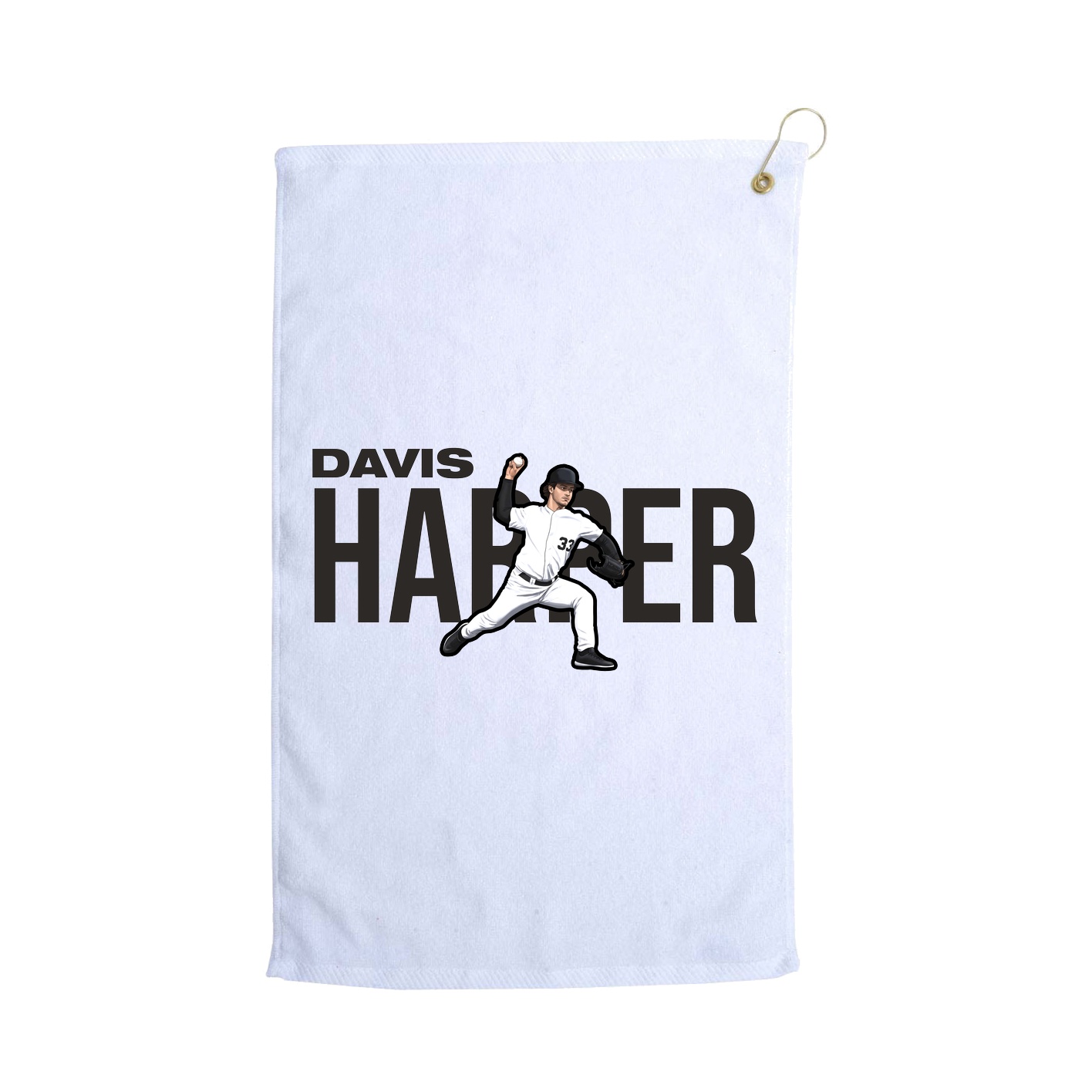 Golf Towel — Player Name in White
