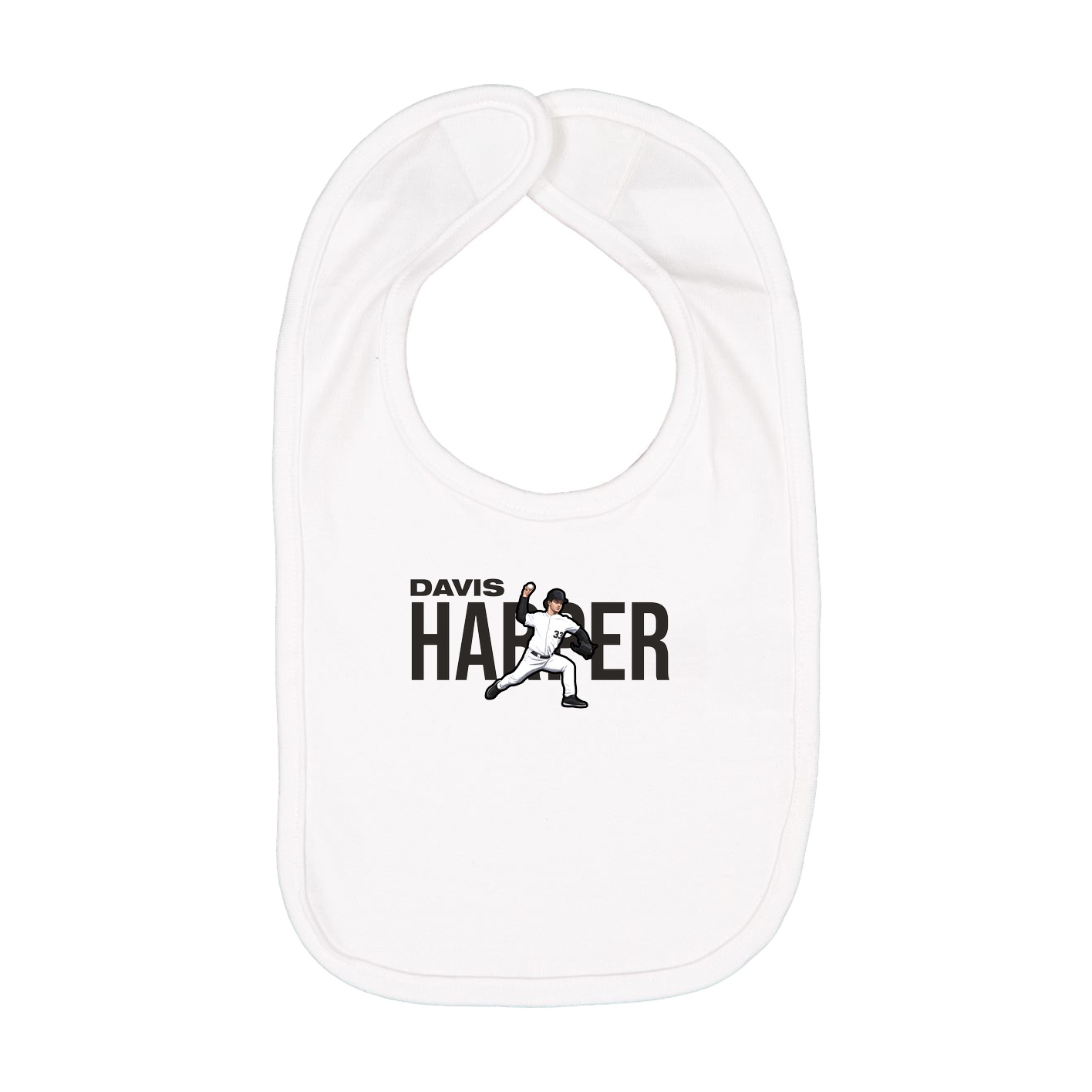Infant Bib — Player Name in White