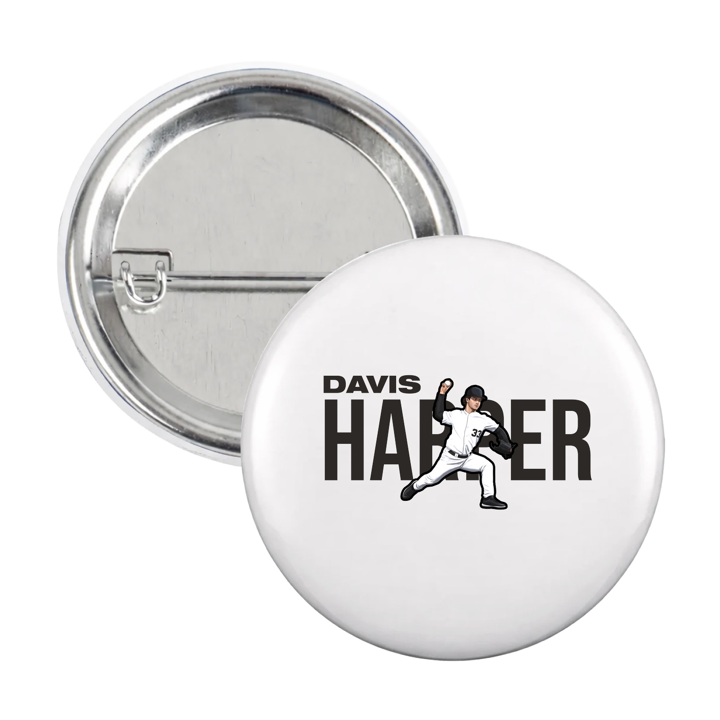 Game Day Button — Player Name in White