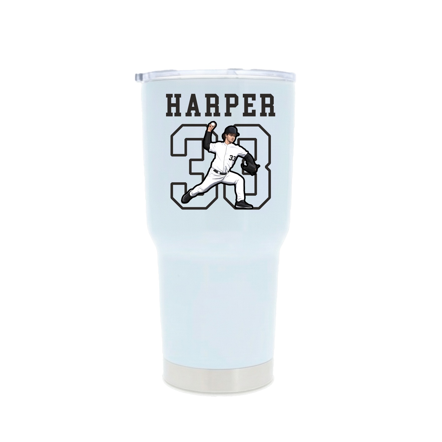 30oz Stainless Steel Tumbler — Shirsey in White