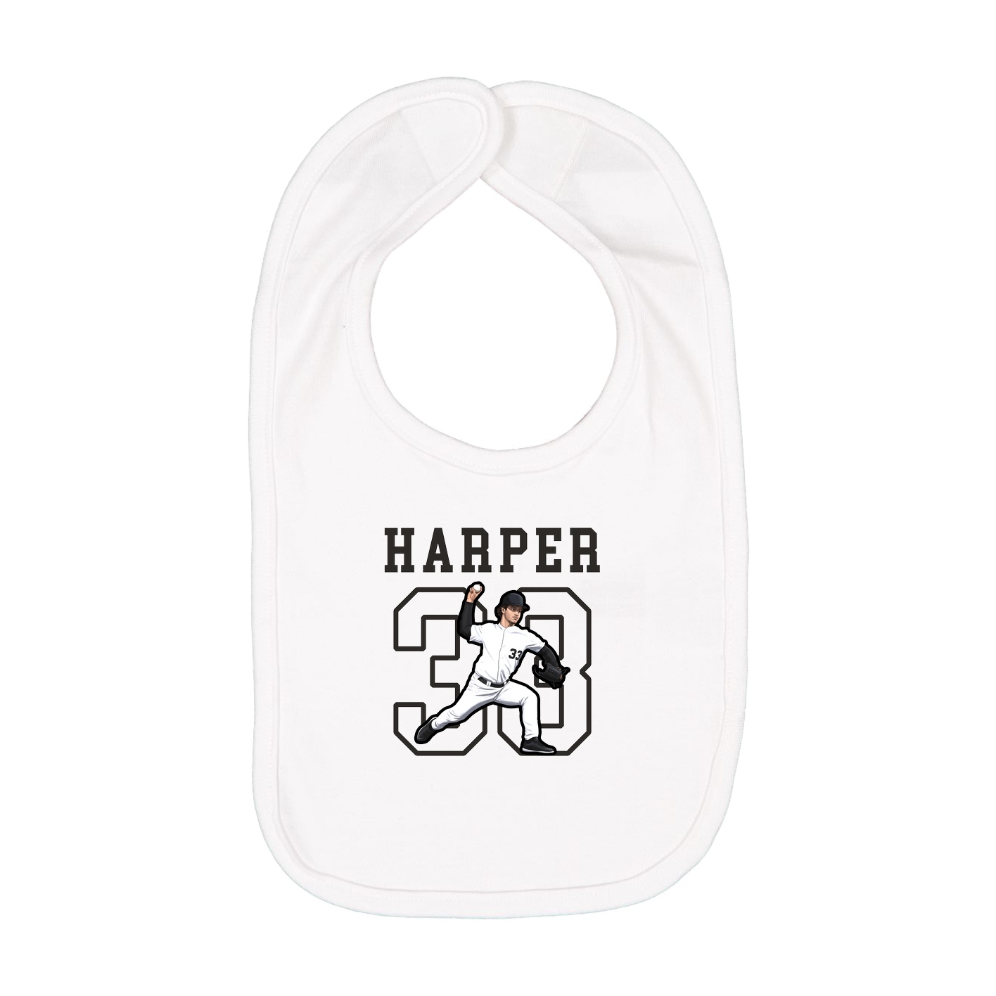 Infant Bib — Shirsey in White
