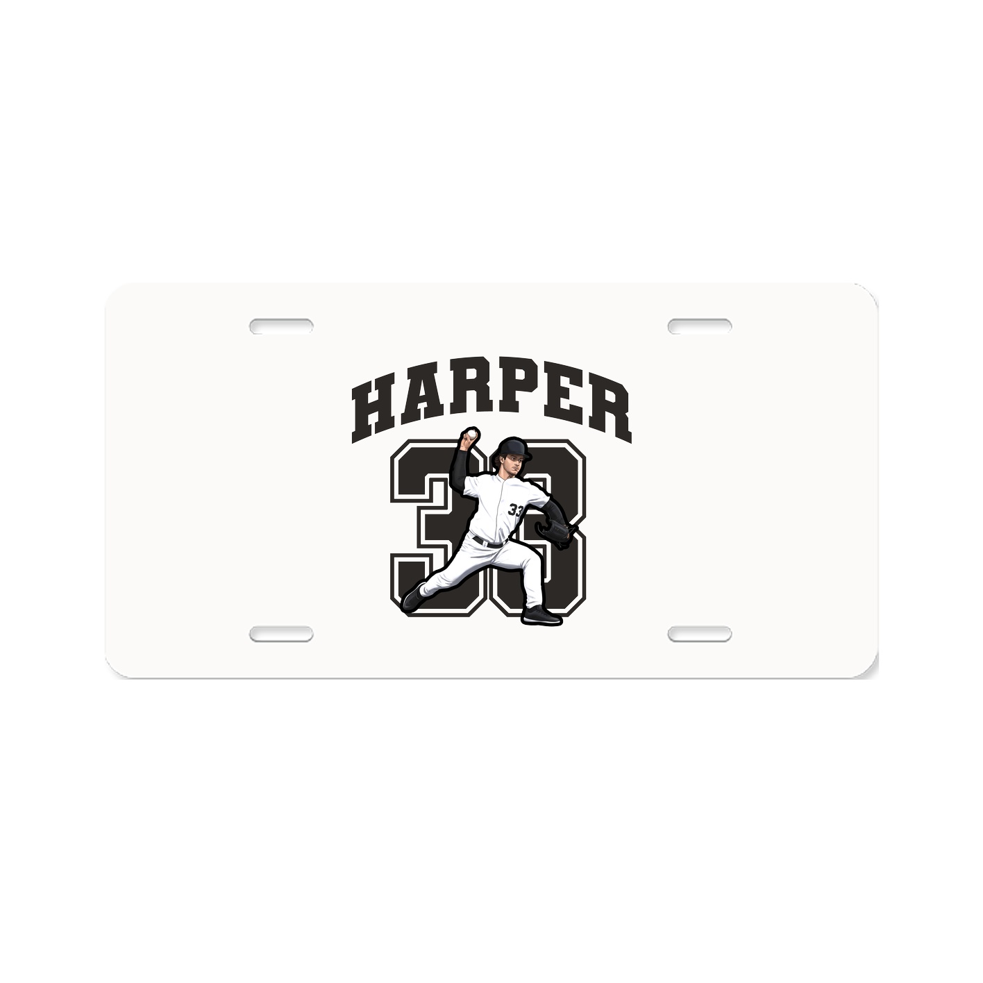 License Plate — Number in Classic
