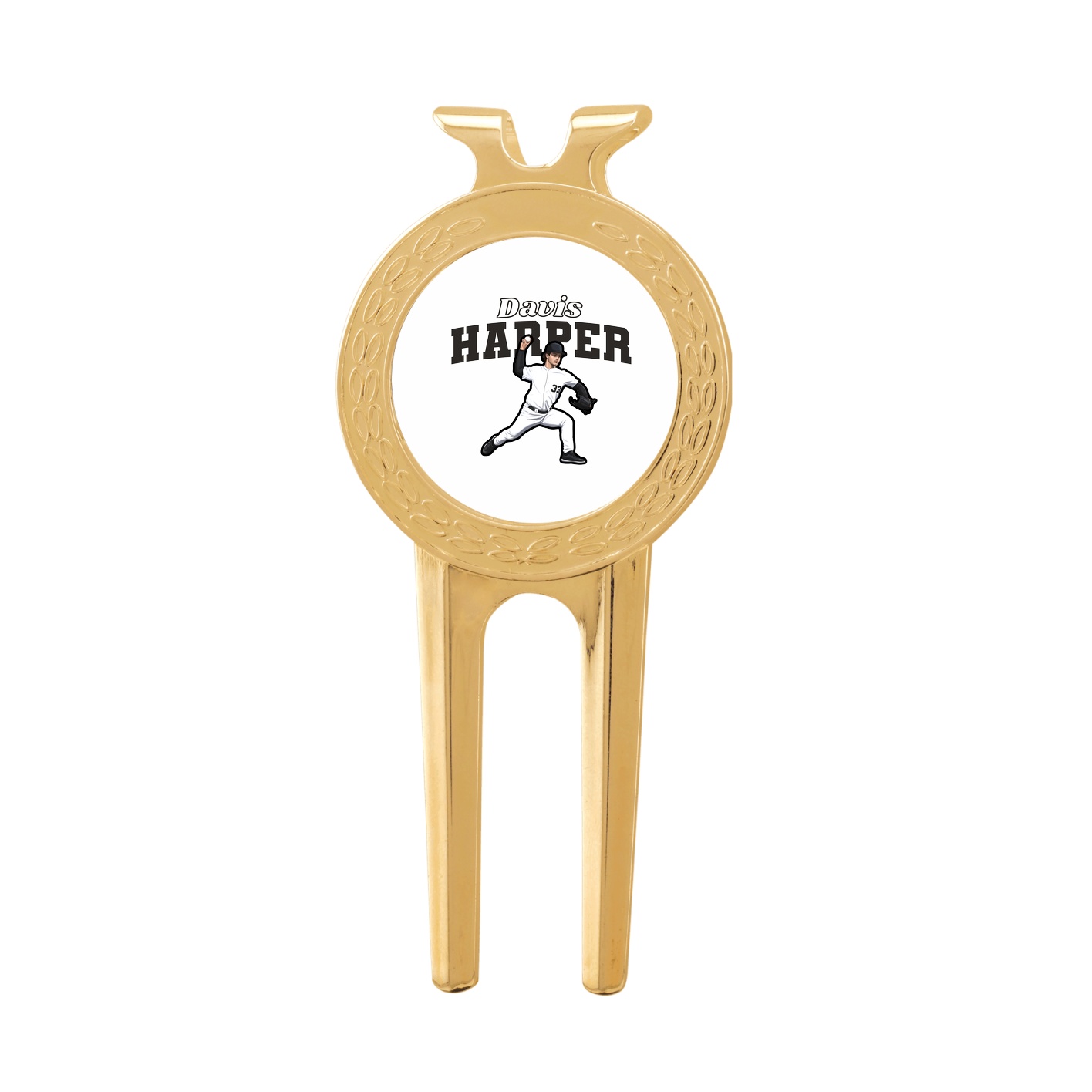 Divot Tool with Ball Marker — Name Arch in Classic