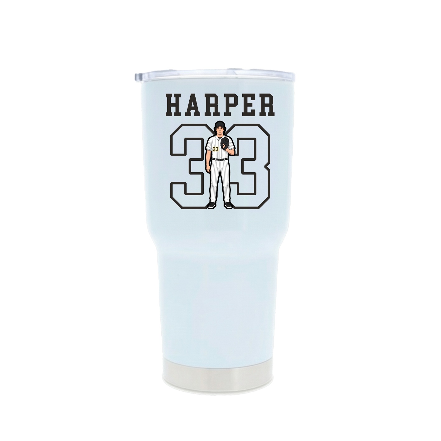 30oz Stainless Steel Tumbler — Shirsey in White