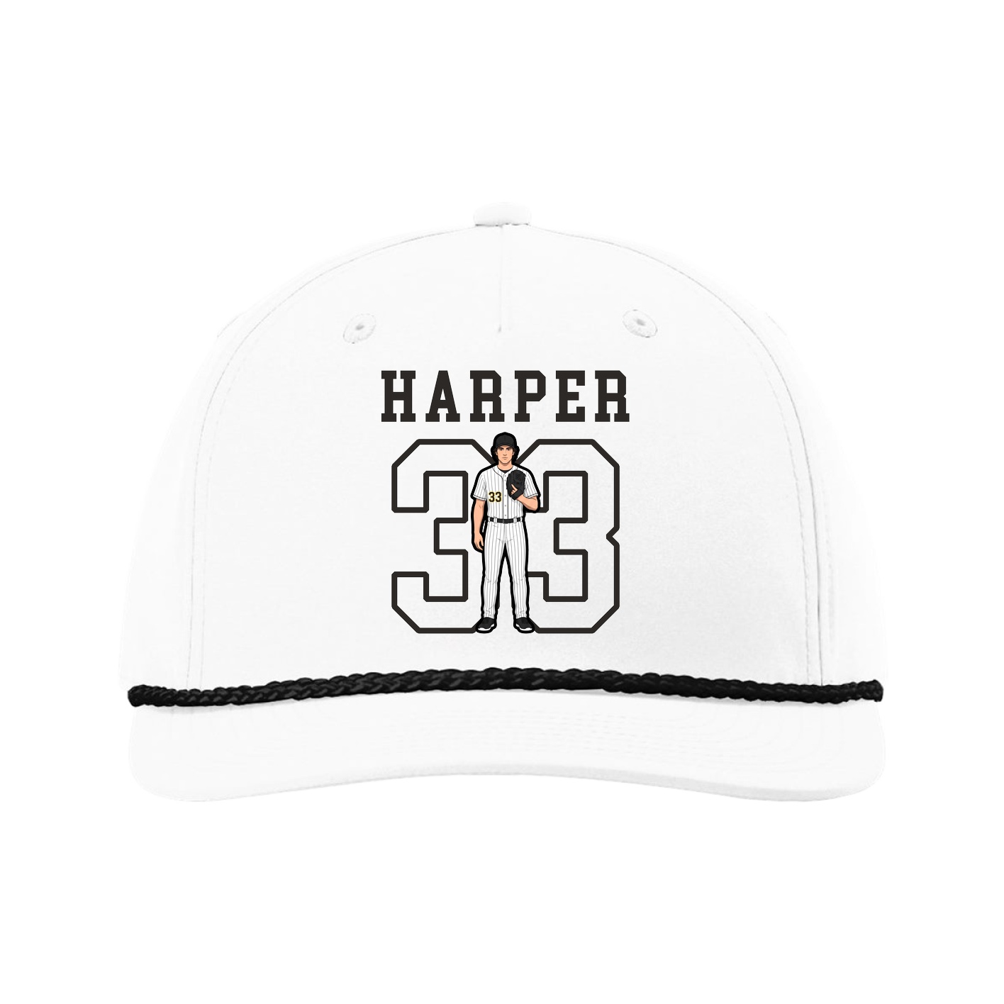 Five-Panel Classic Rope Cap — Shirsey in White