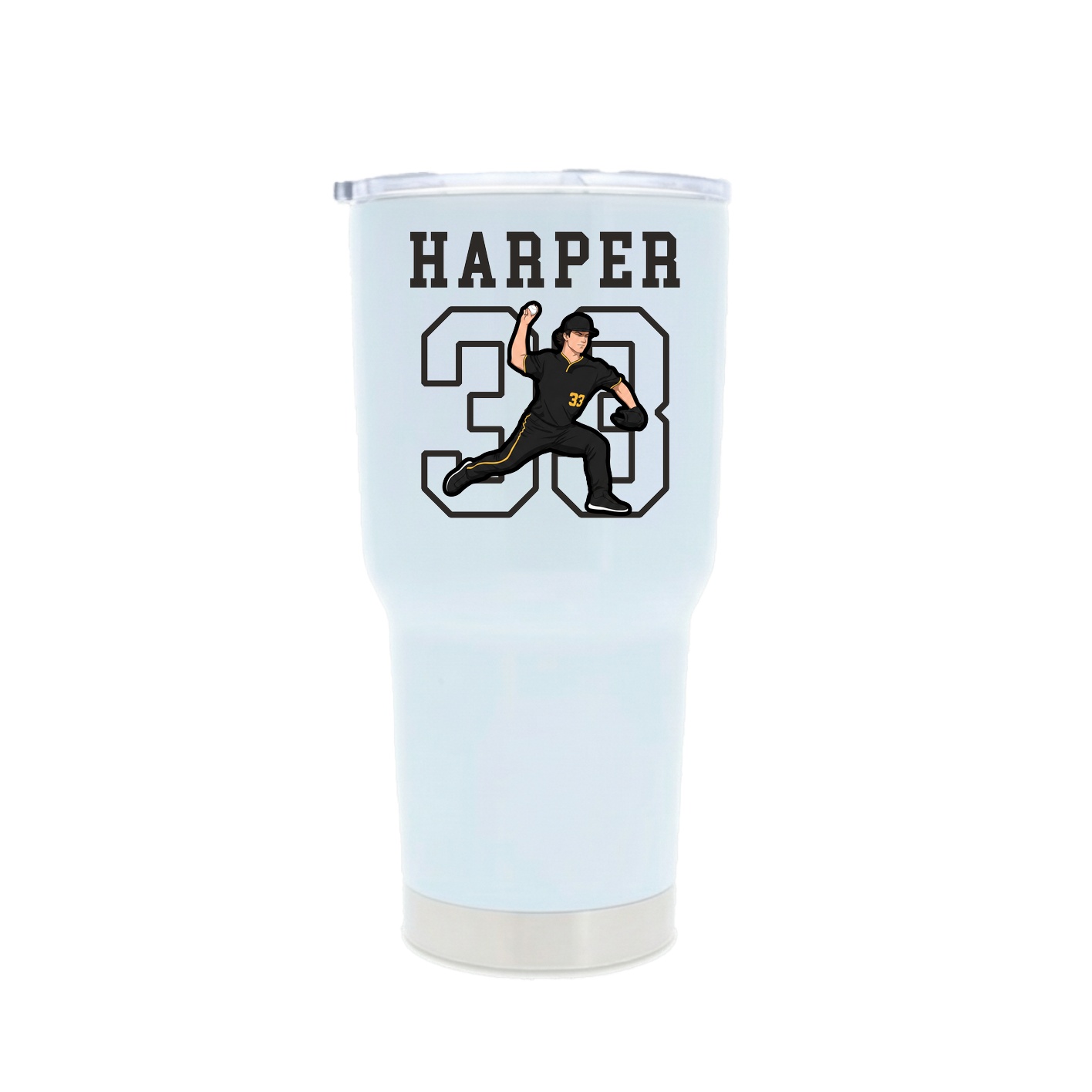 30oz Stainless Steel Tumbler — Shirsey in White