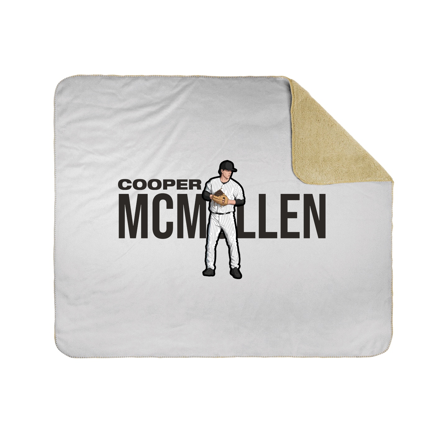 Throw Blanket — Player Name in White