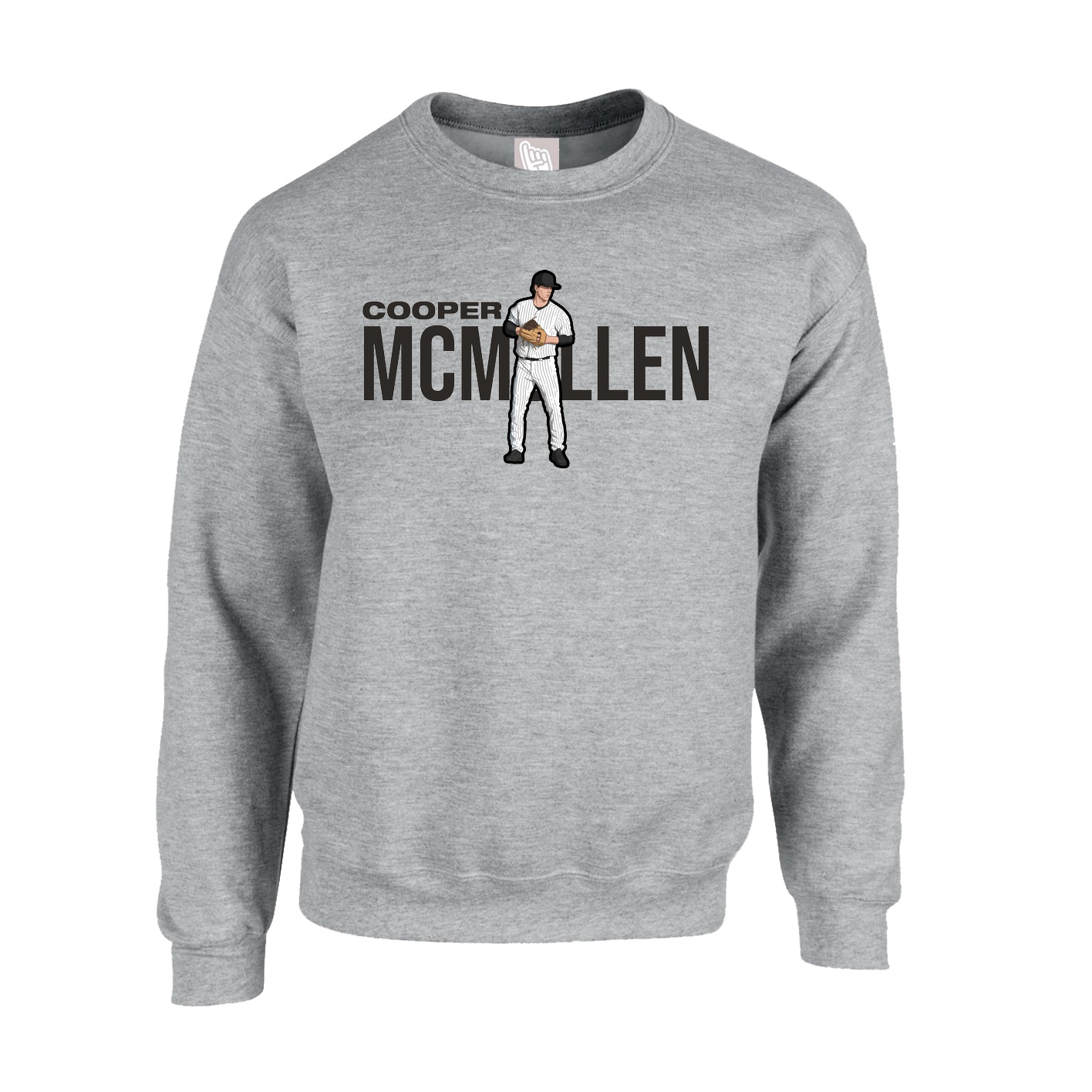 Fleece Crew — Player Name in Grey