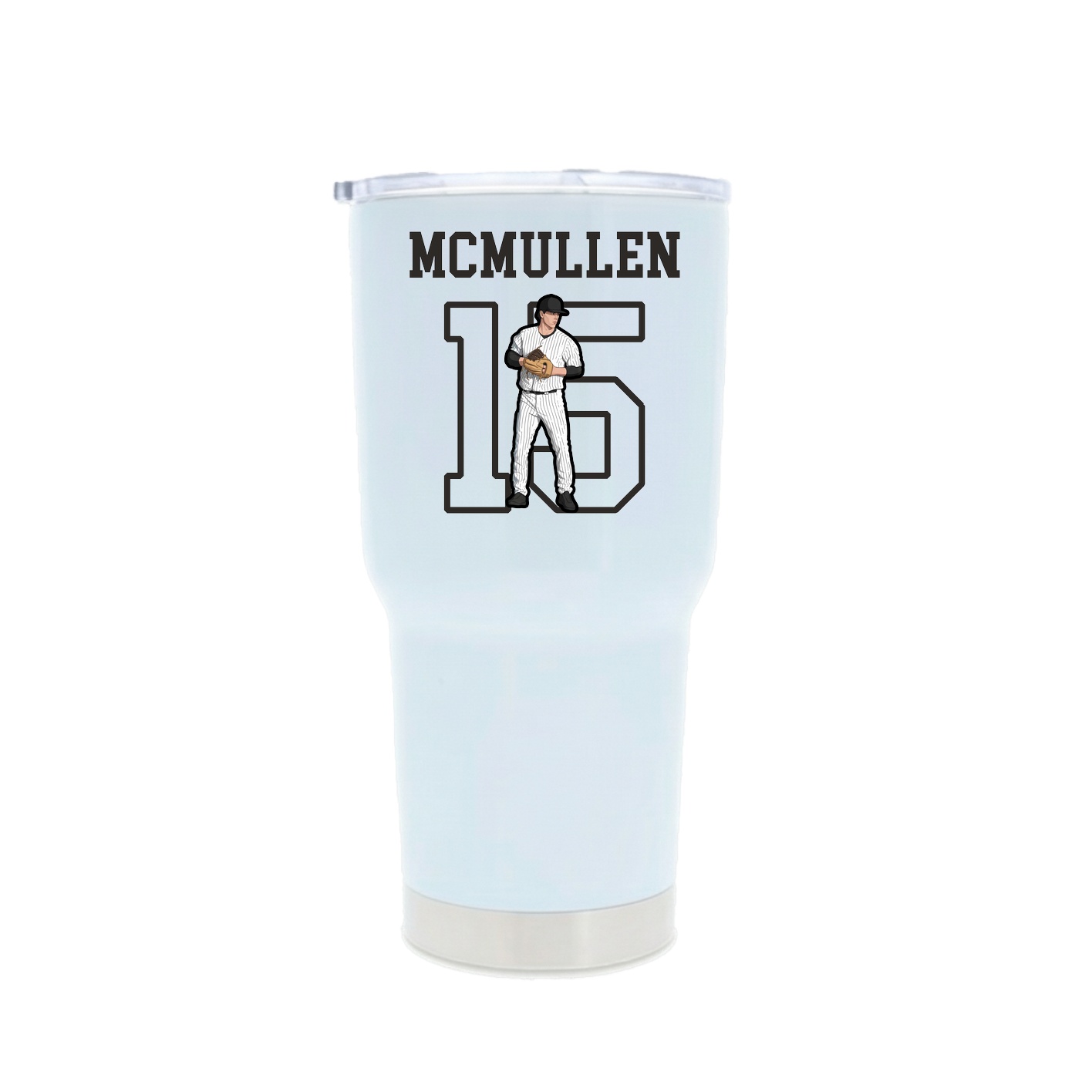 30oz Stainless Steel Tumbler — Shirsey in White