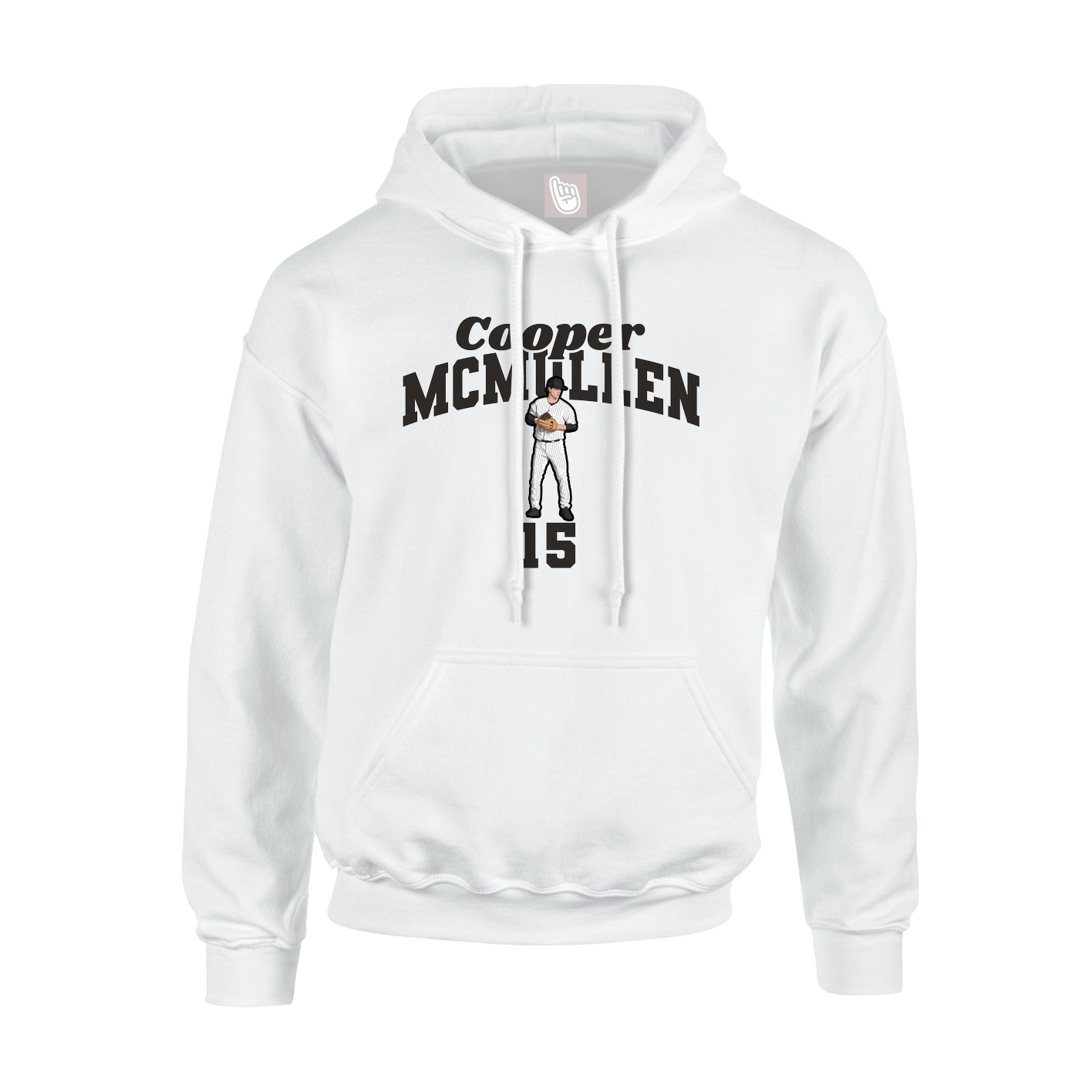 Youth Hoodie — Signature Arch in White