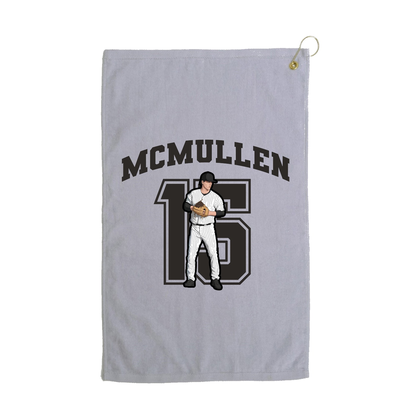 Golf Towel — Number in Grey
