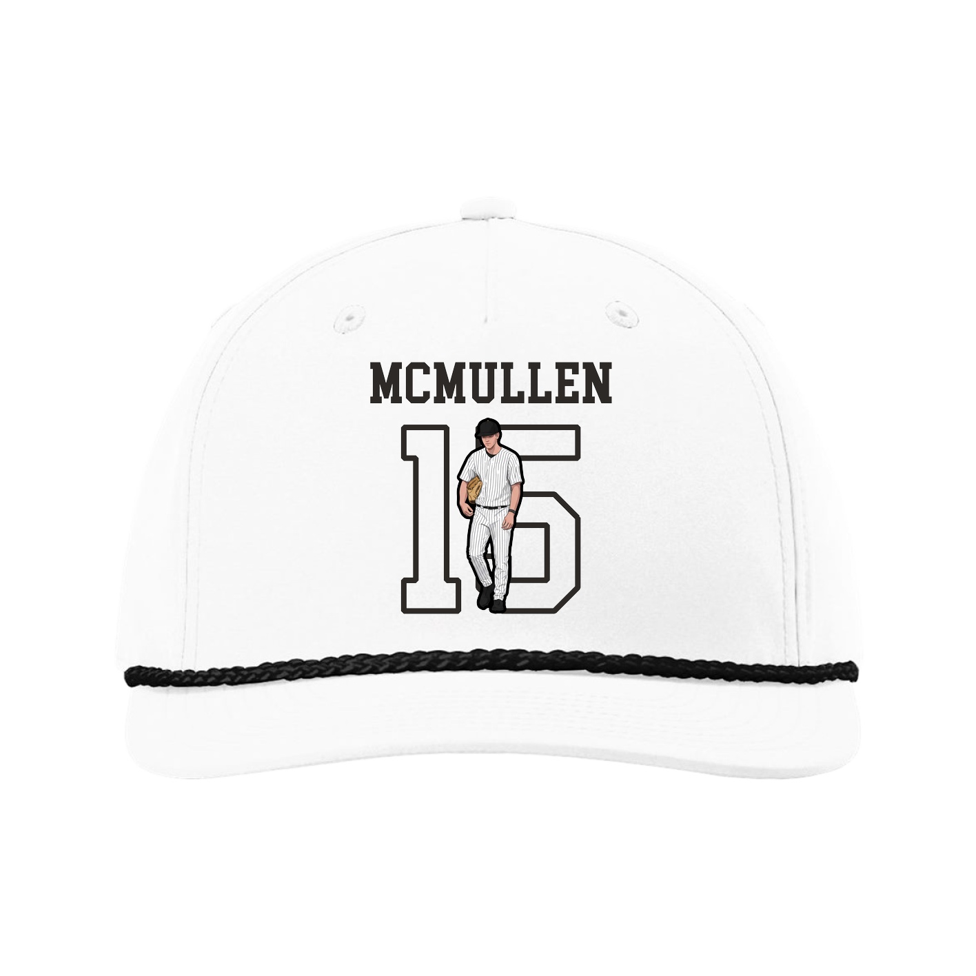Five-Panel Classic Rope Cap — Shirsey in White