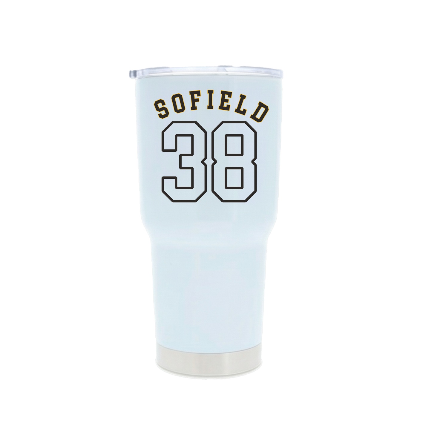30oz Stainless Steel Tumbler — Shirsey Arch in White