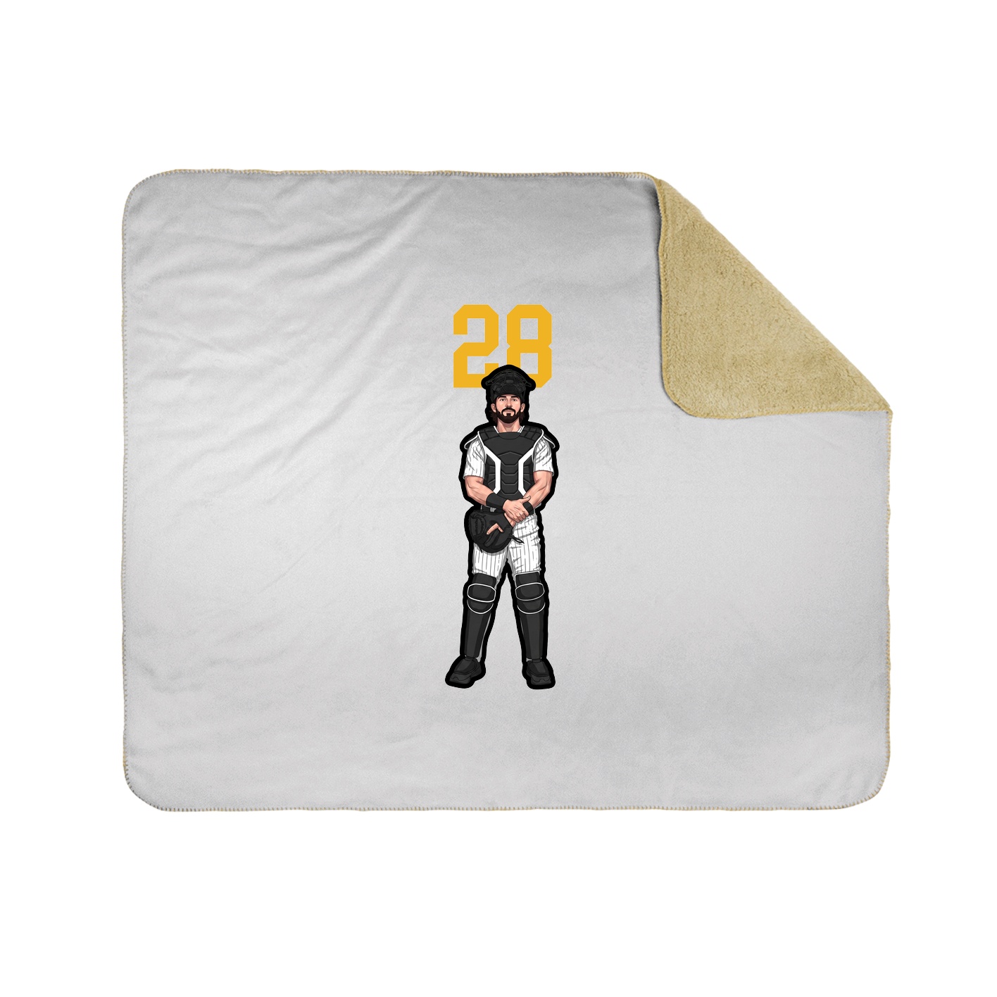 Throw Blanket — Number Top in White