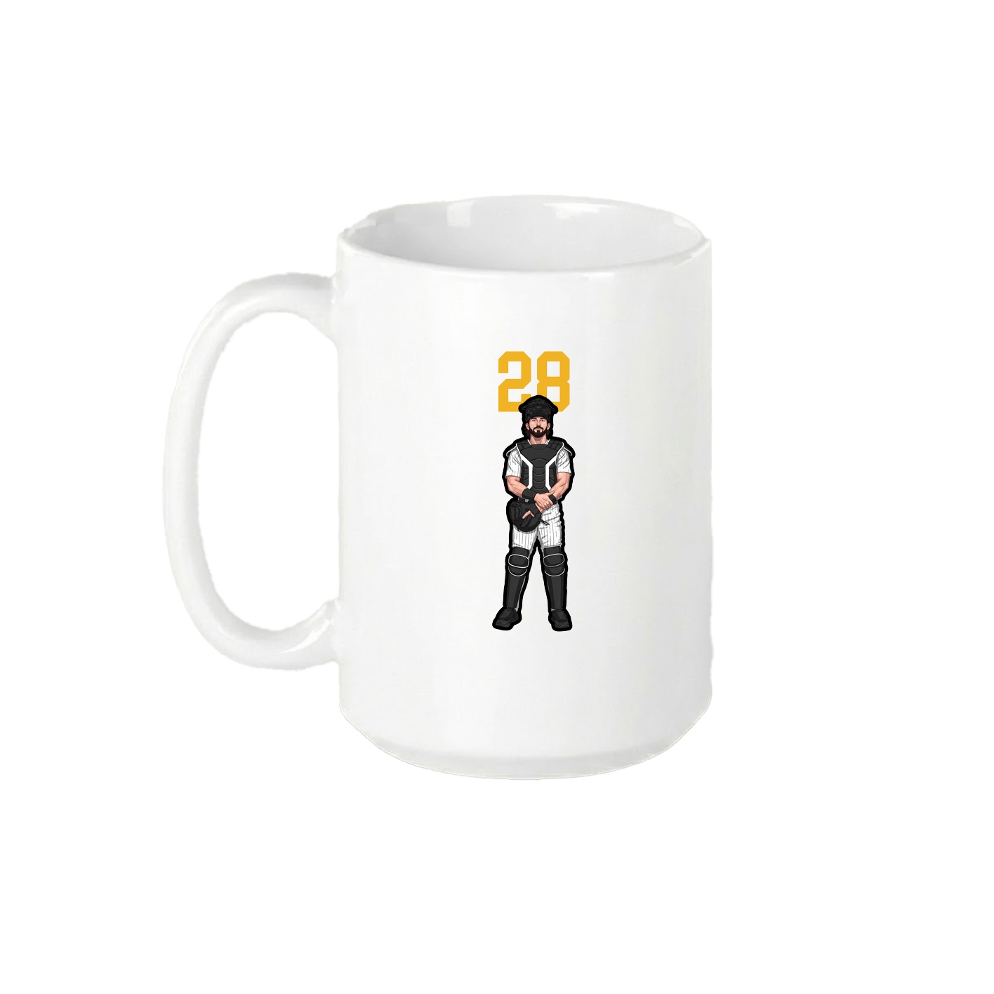 15oz Coffee Mug — Number Top in White