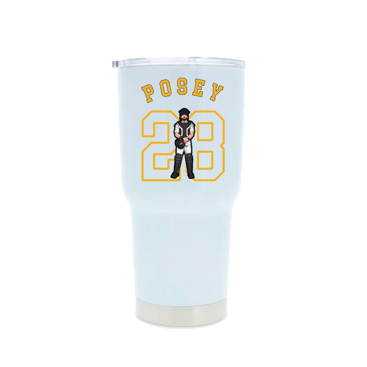 30oz Stainless Steel Tumbler — Shirsey Arch in White