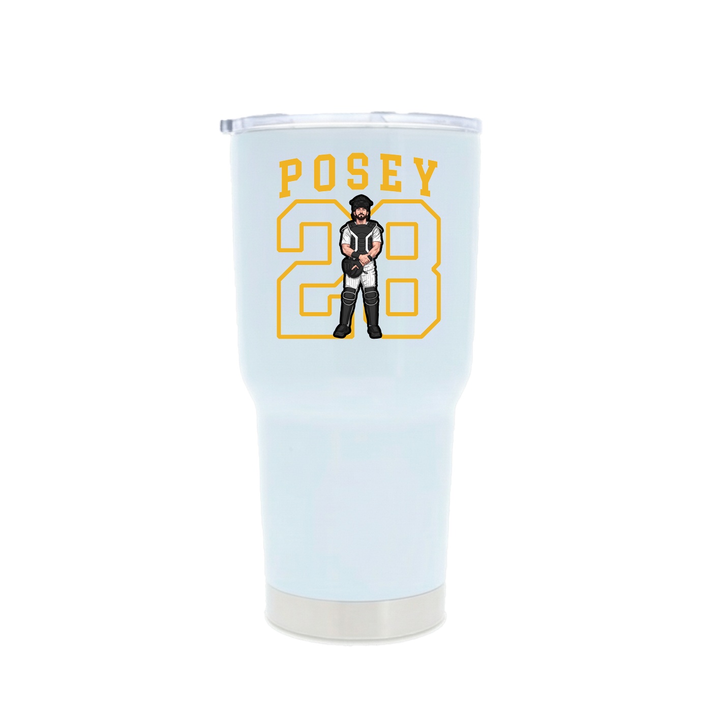 30oz Stainless Steel Tumbler — Shirsey in White