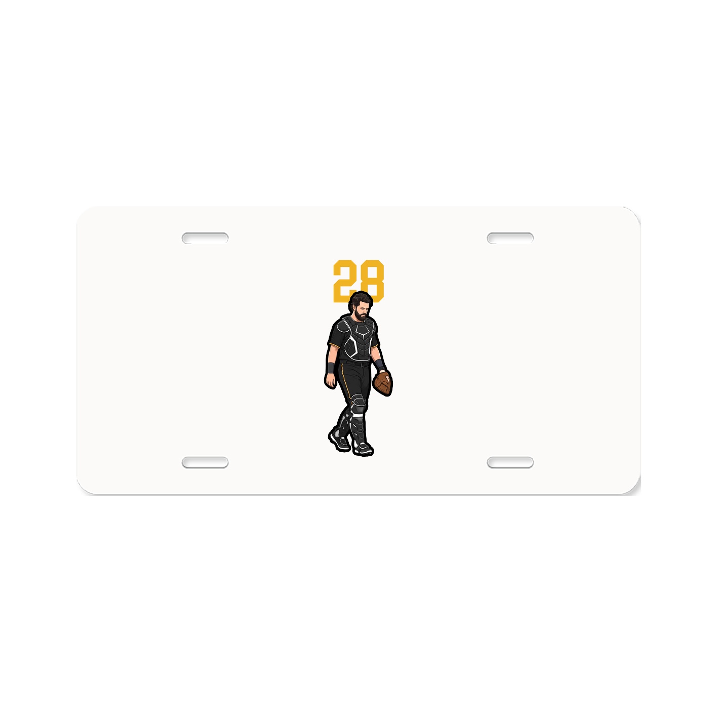License Plate — Number Top in Classic