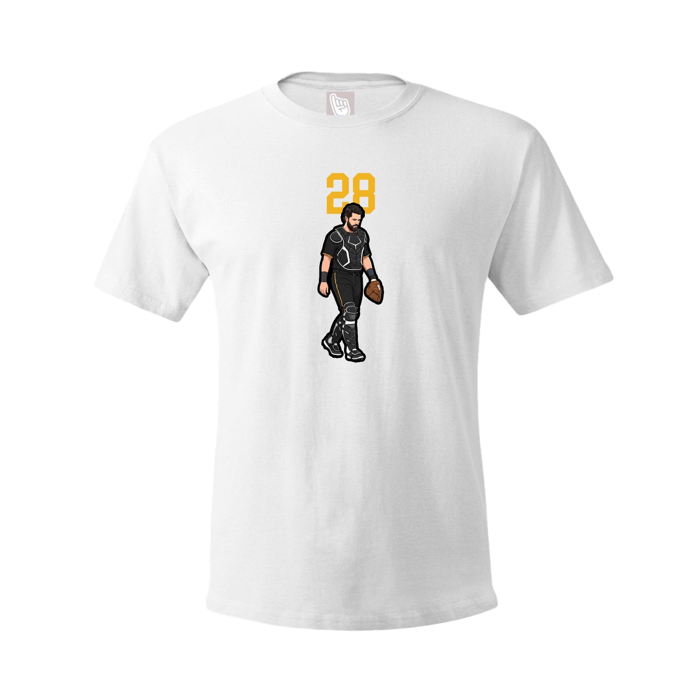 Youth Tee — Number Top in White