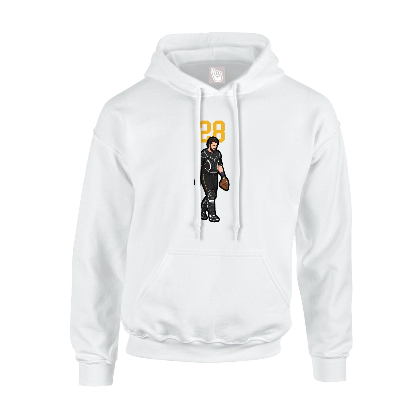 Hoodie — Number Top in White