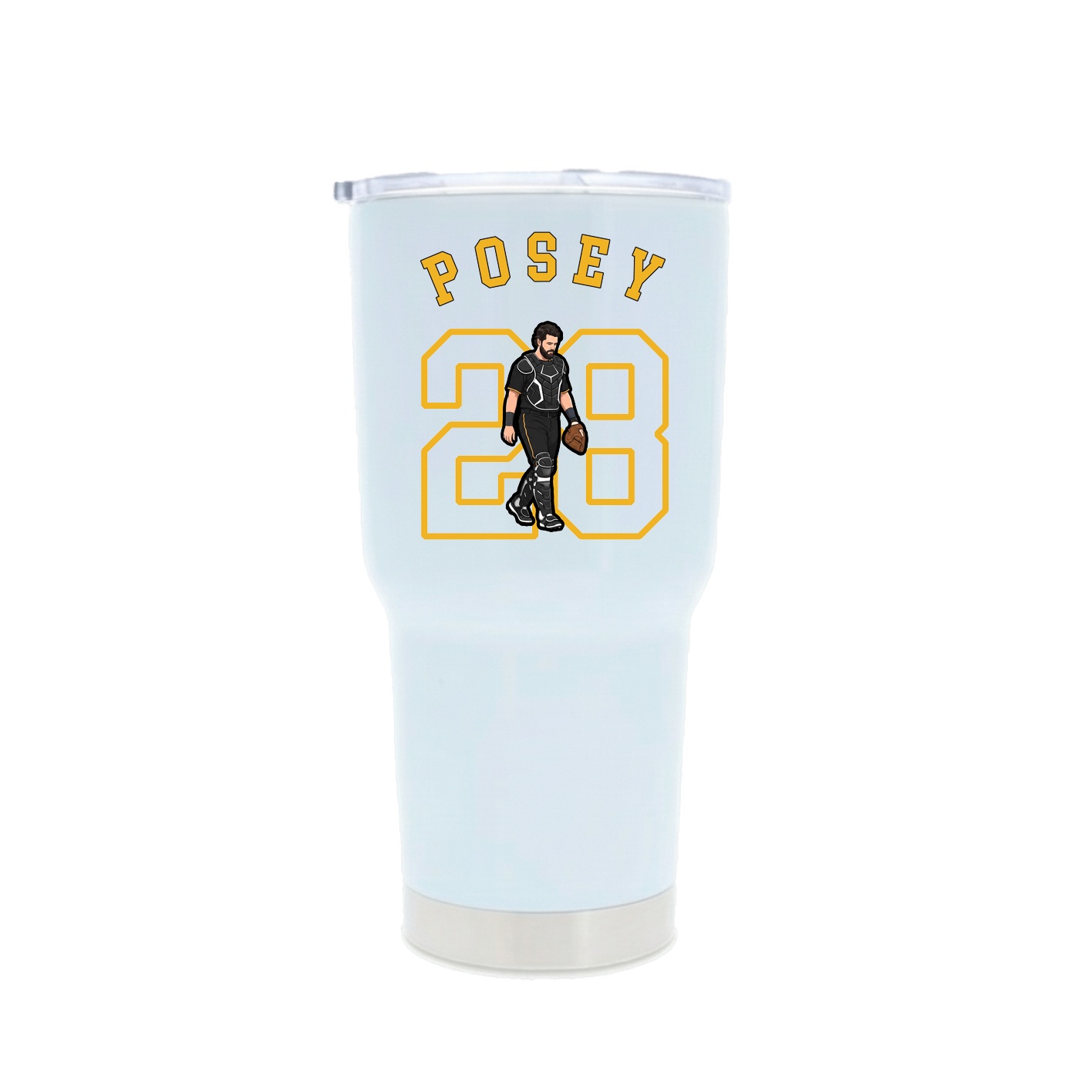 30oz Stainless Steel Tumbler — Shirsey Arch in White