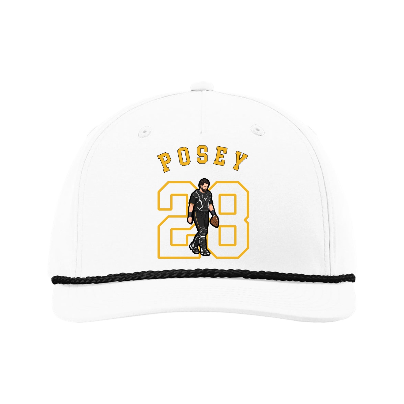 Five-Panel Classic Rope Cap — Shirsey Arch in White