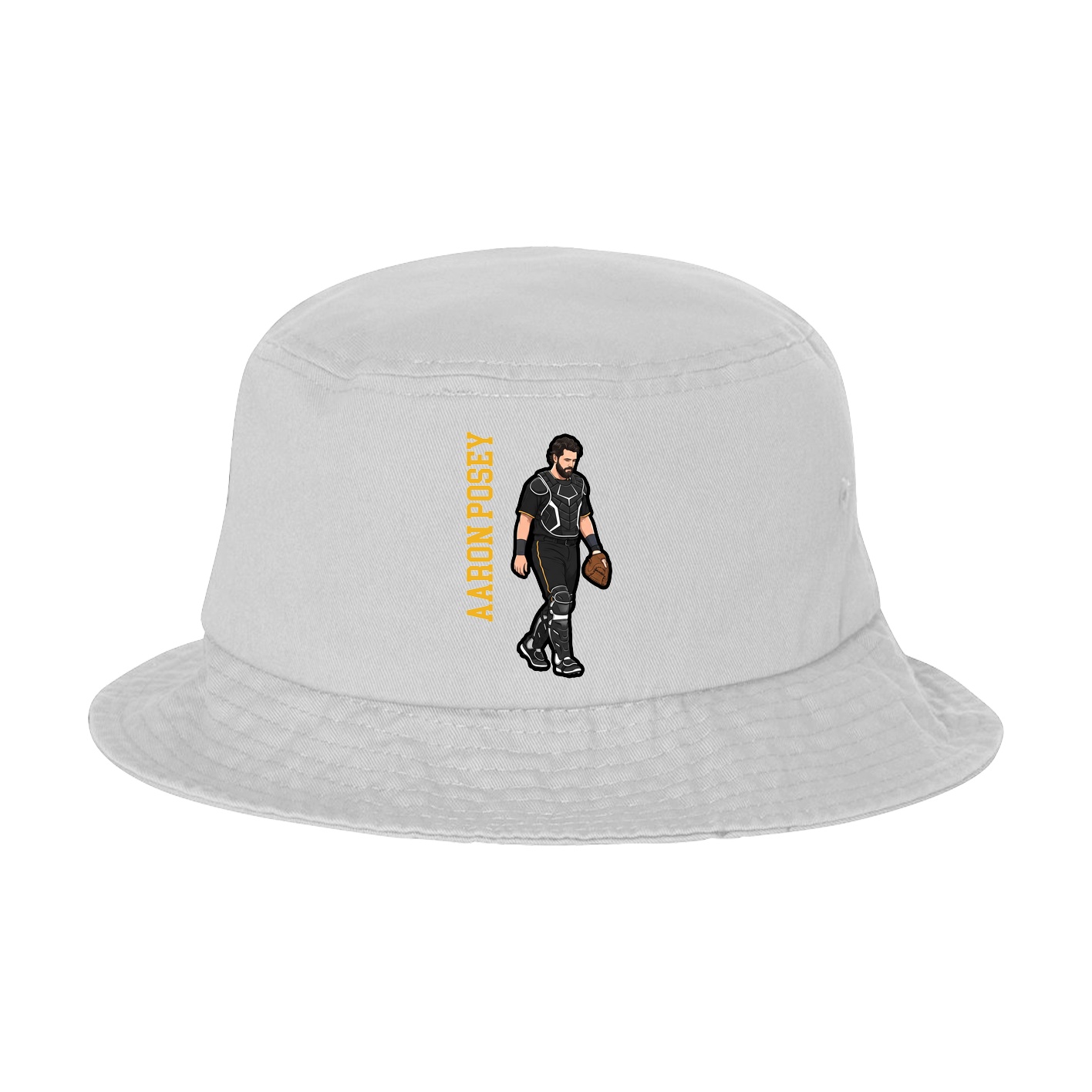 Bucket Cap — Name Vertical in White