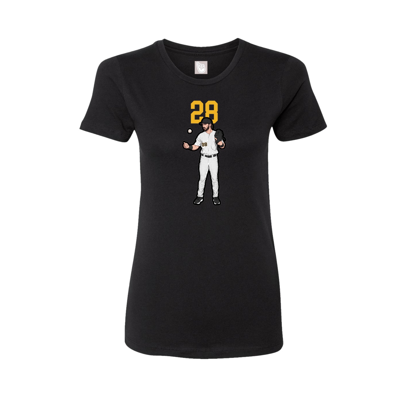 Womens Tee — Number Top in Black