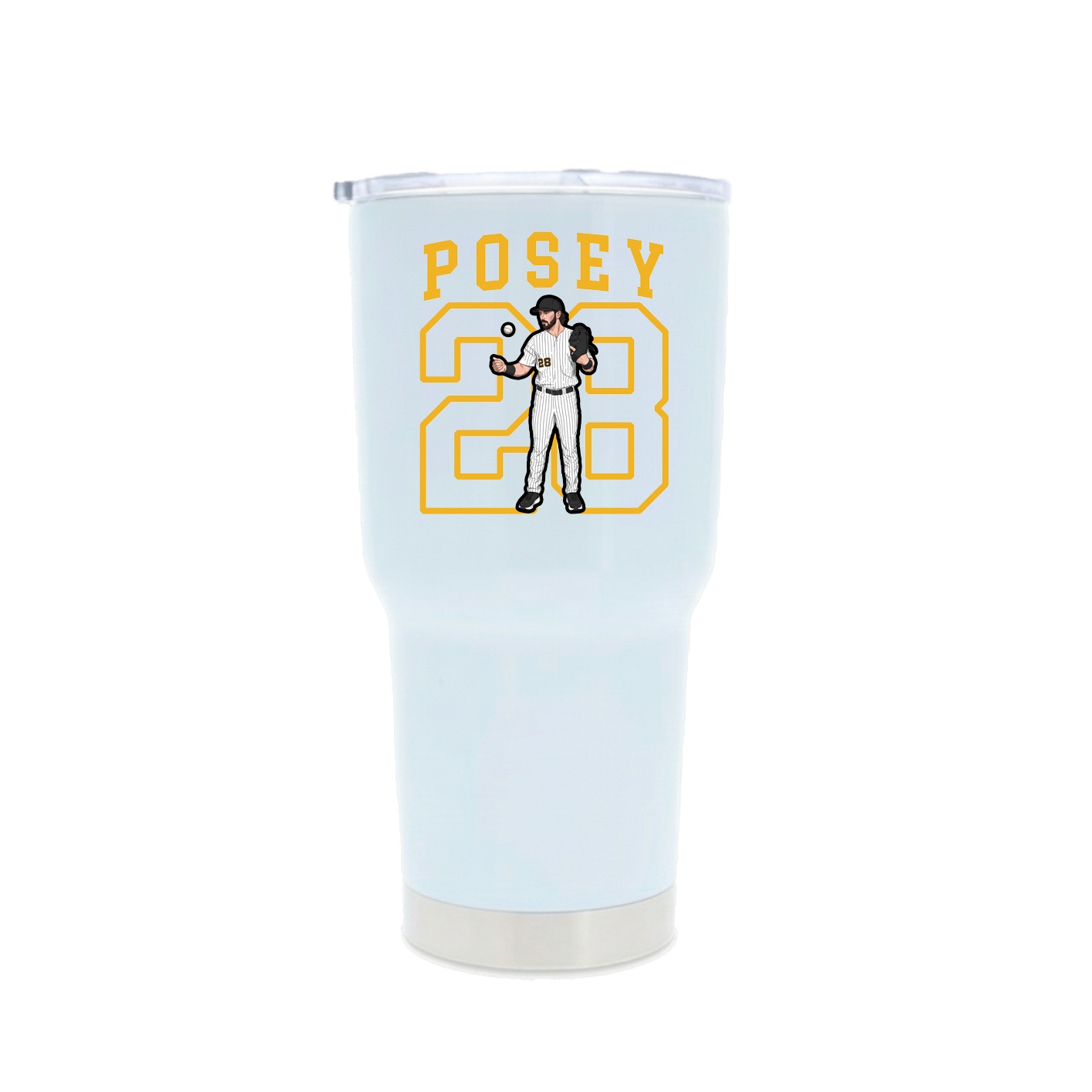 30oz Stainless Steel Tumbler — Shirsey in White