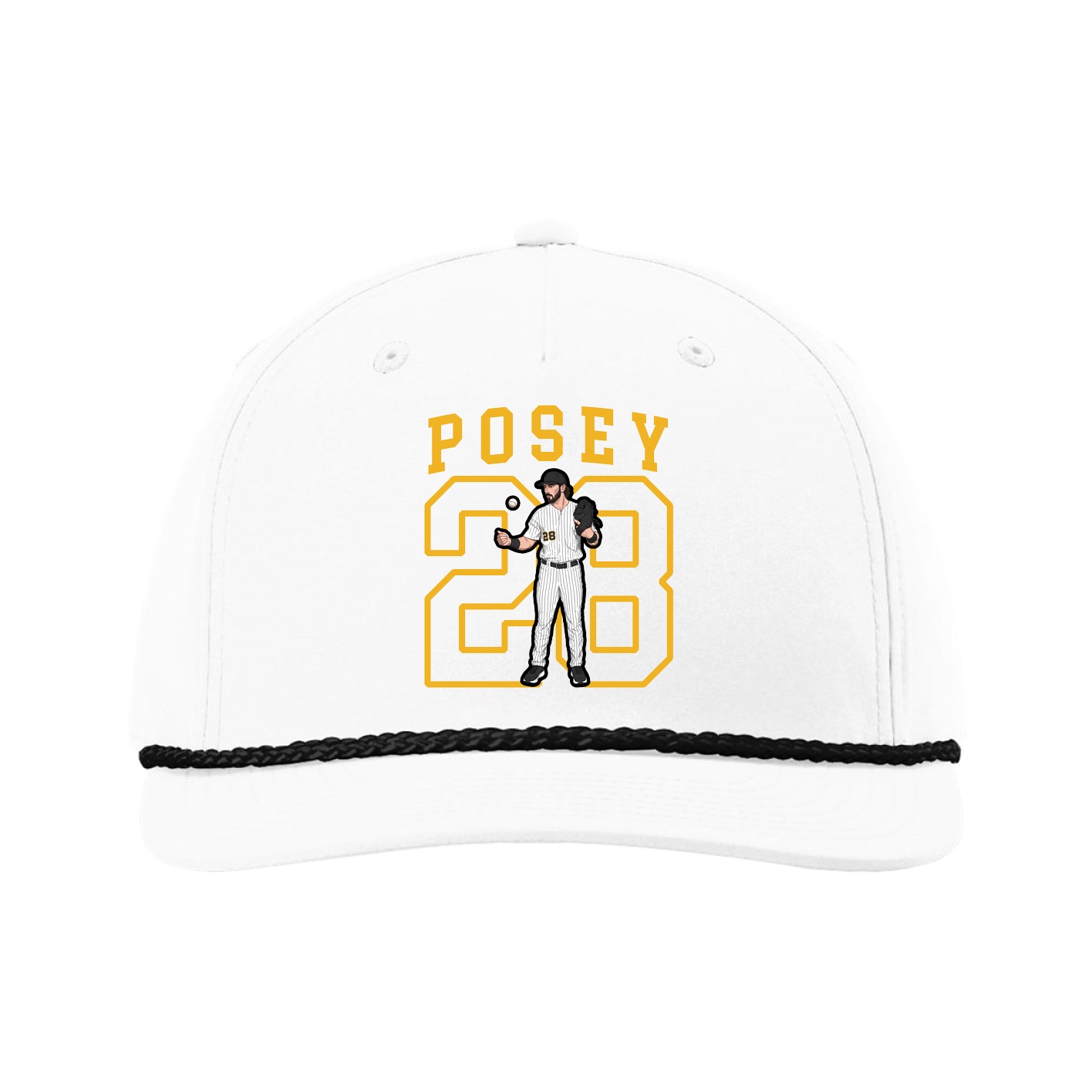 Five-Panel Classic Rope Cap — Shirsey in White