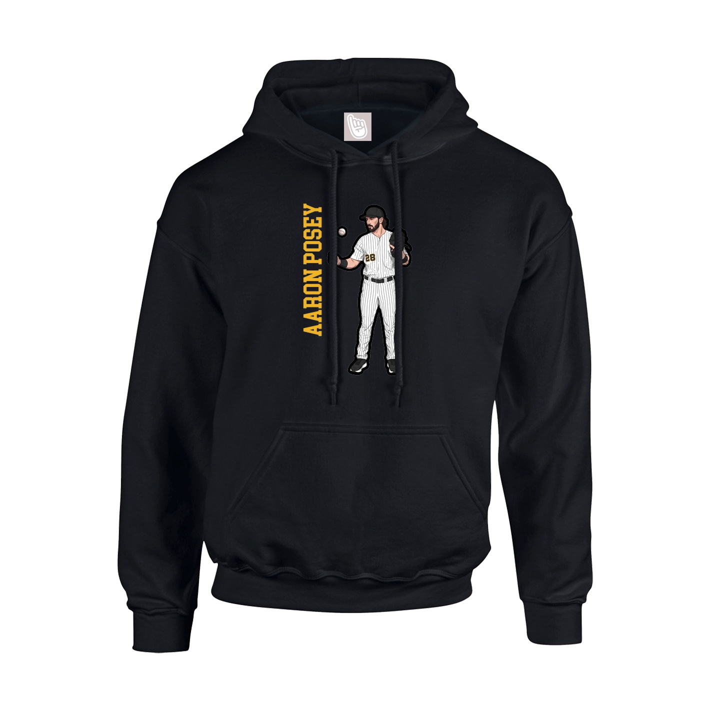 Youth Hoodie — Name Vertical in Black