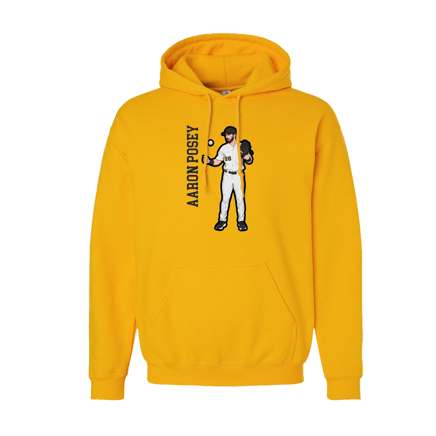 Youth Hoodie — Name Vertical in Gold