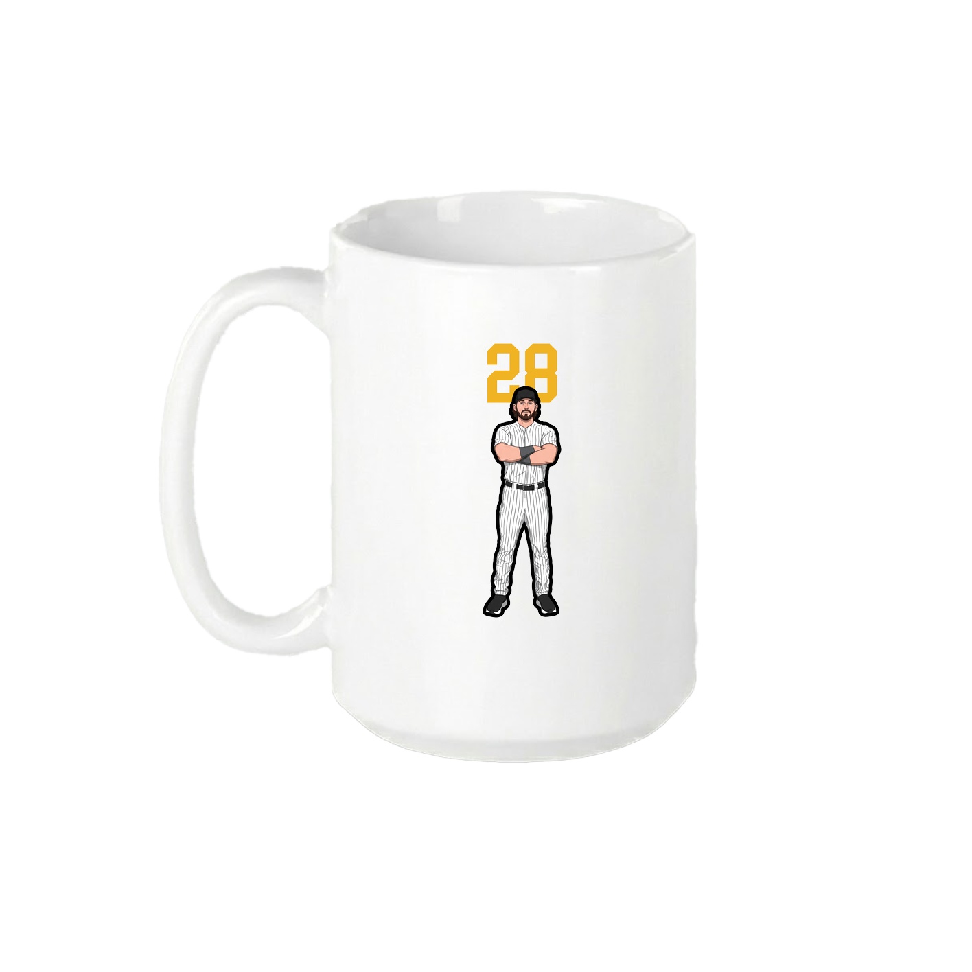15oz Coffee Mug — Number Top in White