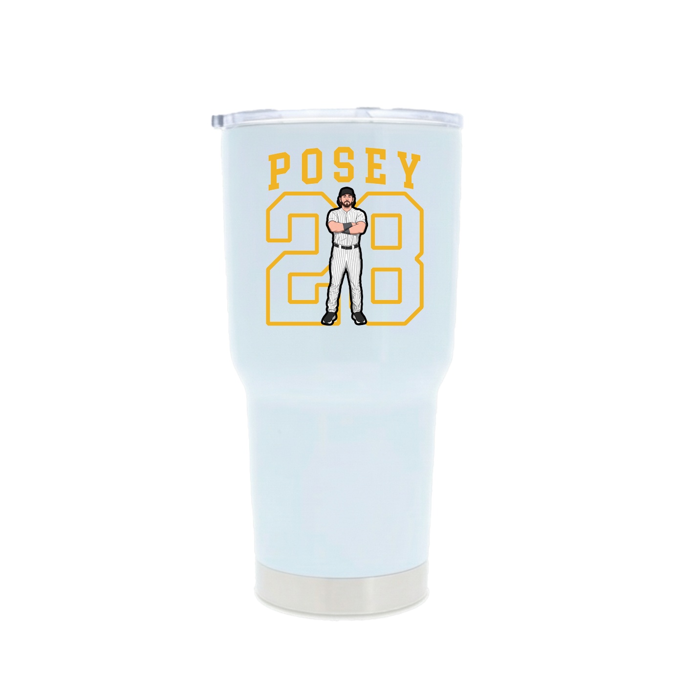 30oz Stainless Steel Tumbler — Shirsey in White